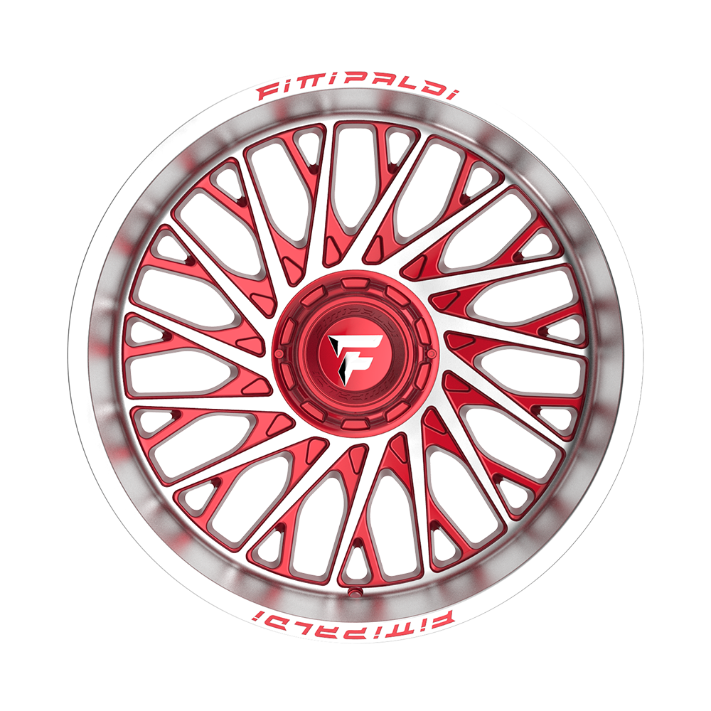 Fittipaldi Off Road FA08MR Wheel - Gloss Red with Machined Face and Lip