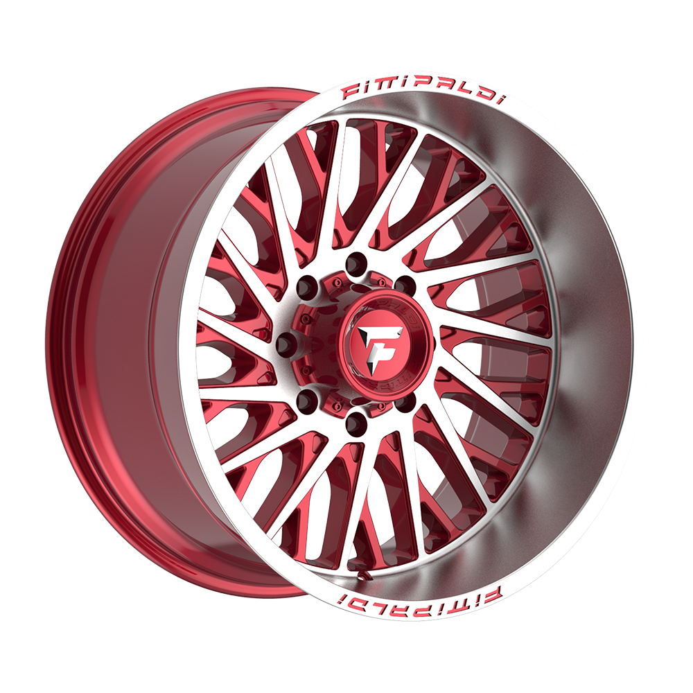 Fittipaldi Off Road FA08MR Wheel - Gloss Red with Machined Face and Lip