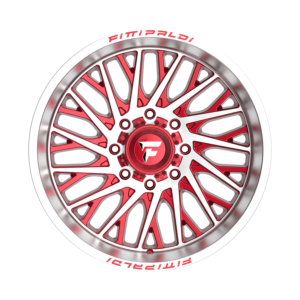 Fittipaldi Off Road FA08MR Wheel - Gloss Red with Machined Face and Lip