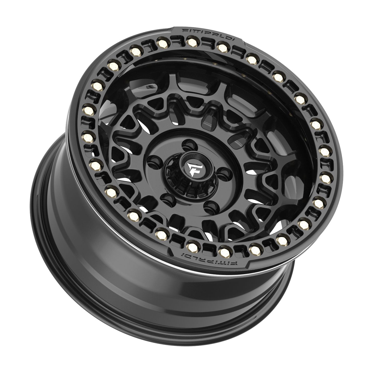 Fittipaldi Off Road FB150B Wheel - Satin Black with Gloss Black Forged Ring