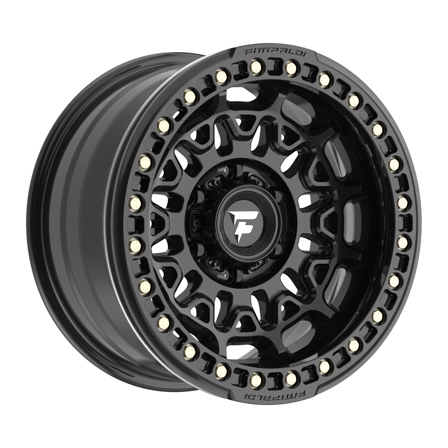 Fittipaldi Off Road FB150B Wheel - Satin Black with Gloss Black Forged Ring