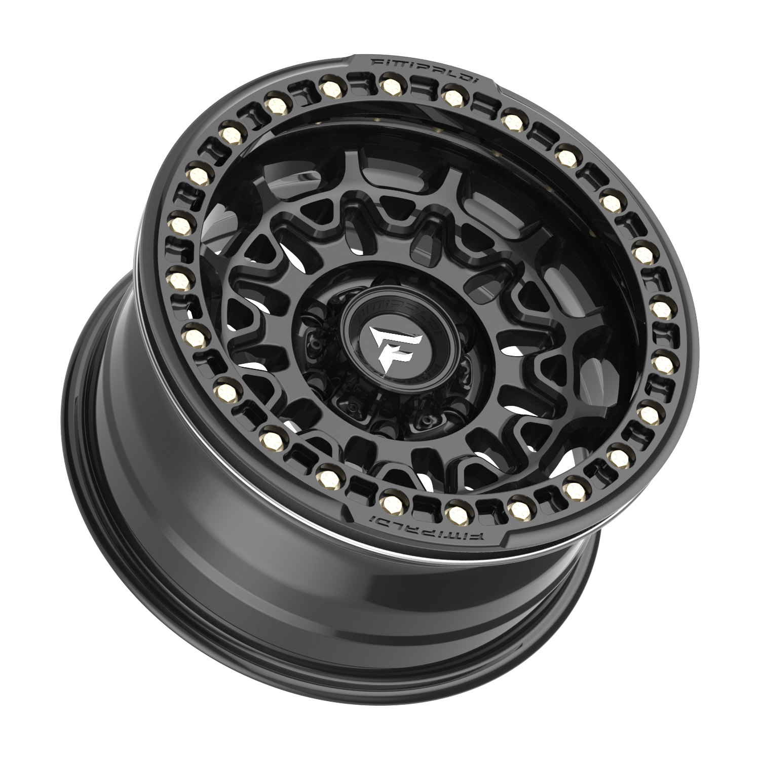 Fittipaldi Off Road FB150B Wheel - Satin Black with Gloss Black Forged Ring