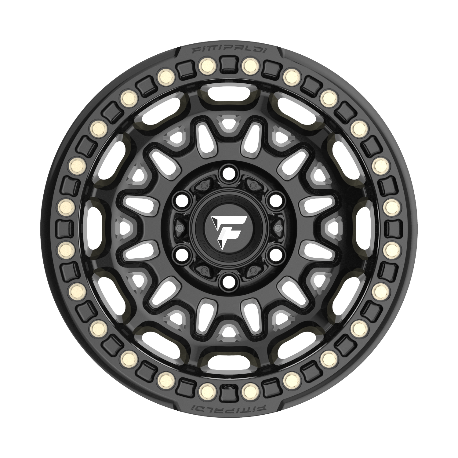 Fittipaldi Off Road FB150B Wheel - Satin Black with Gloss Black Forged Ring