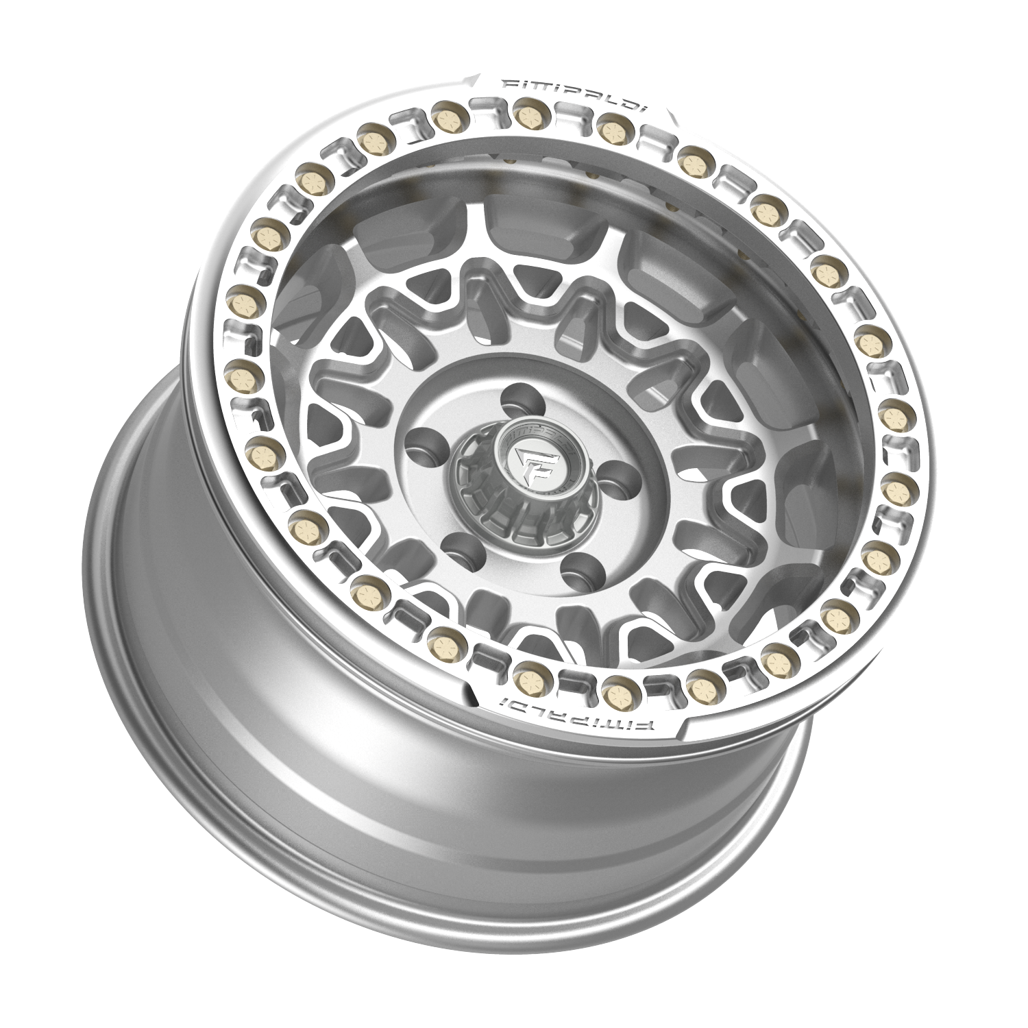 Fittipaldi Off Road FB150M Wheel - Gloss Silver Machined with Machined Ring