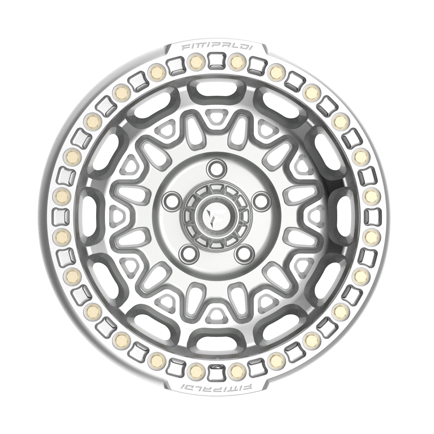 Fittipaldi Off Road FB150M Wheel - Gloss Silver Machined with Machined Ring