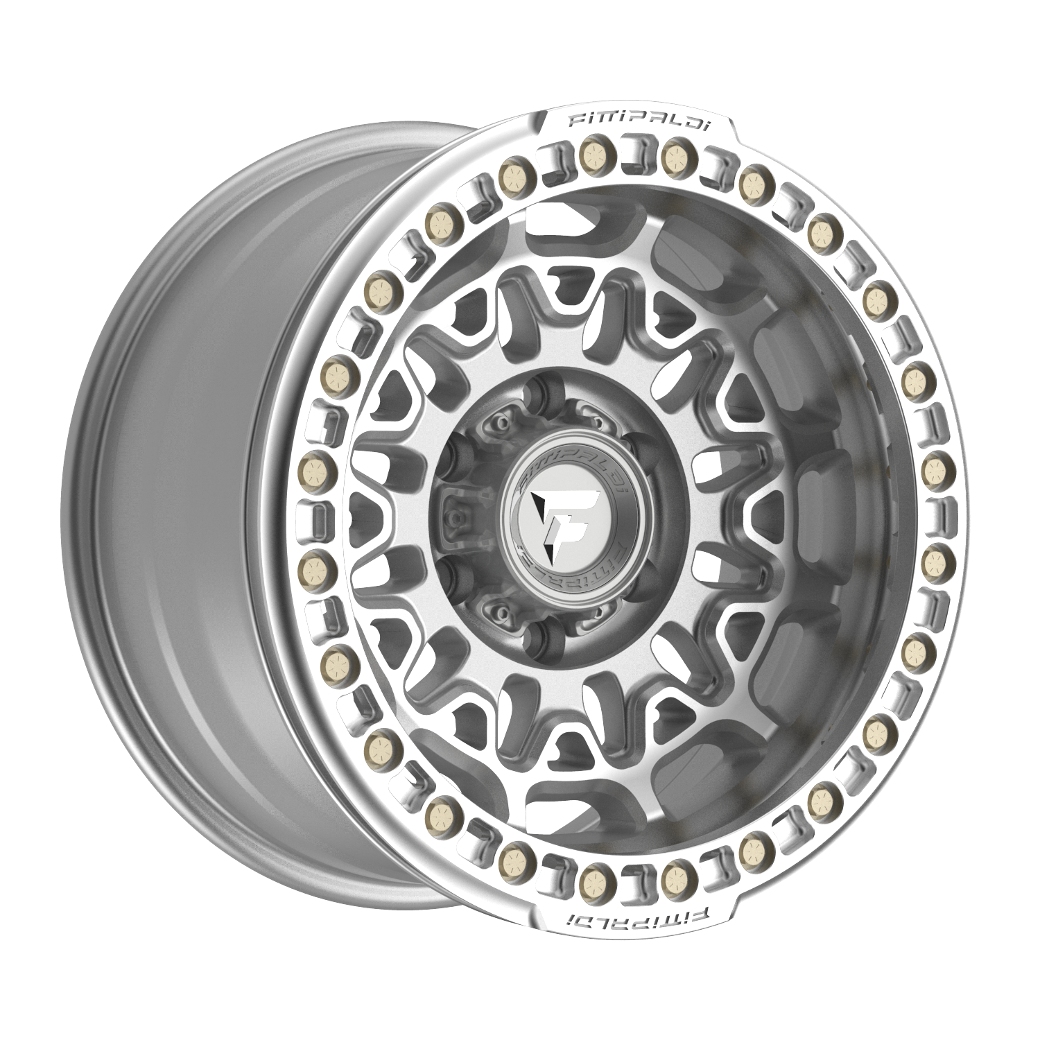 Fittipaldi Off Road FB150M Wheel - Gloss Silver Machined with Machined Ring