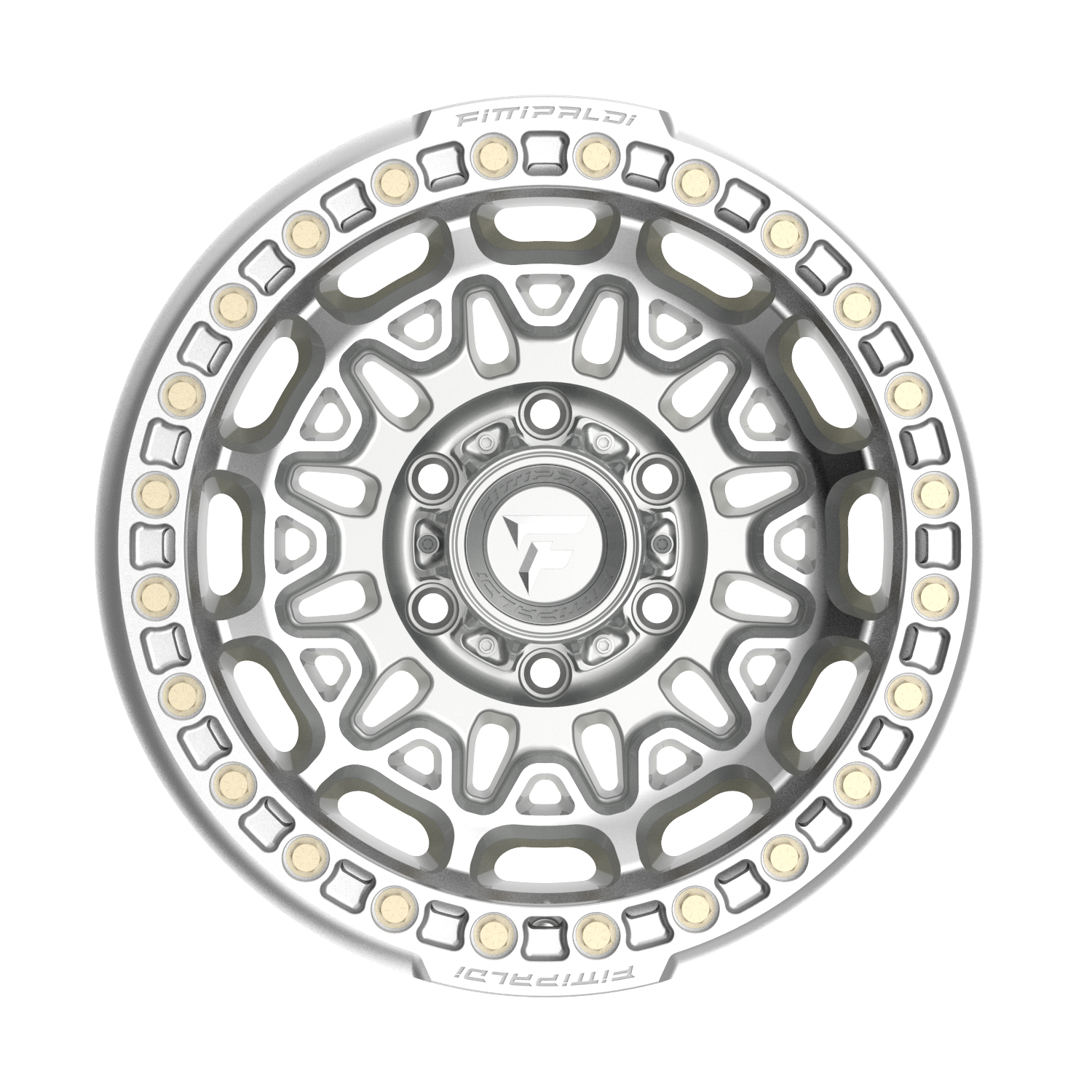 Fittipaldi Off Road FB150M Wheel - Gloss Silver Machined with Machined Ring