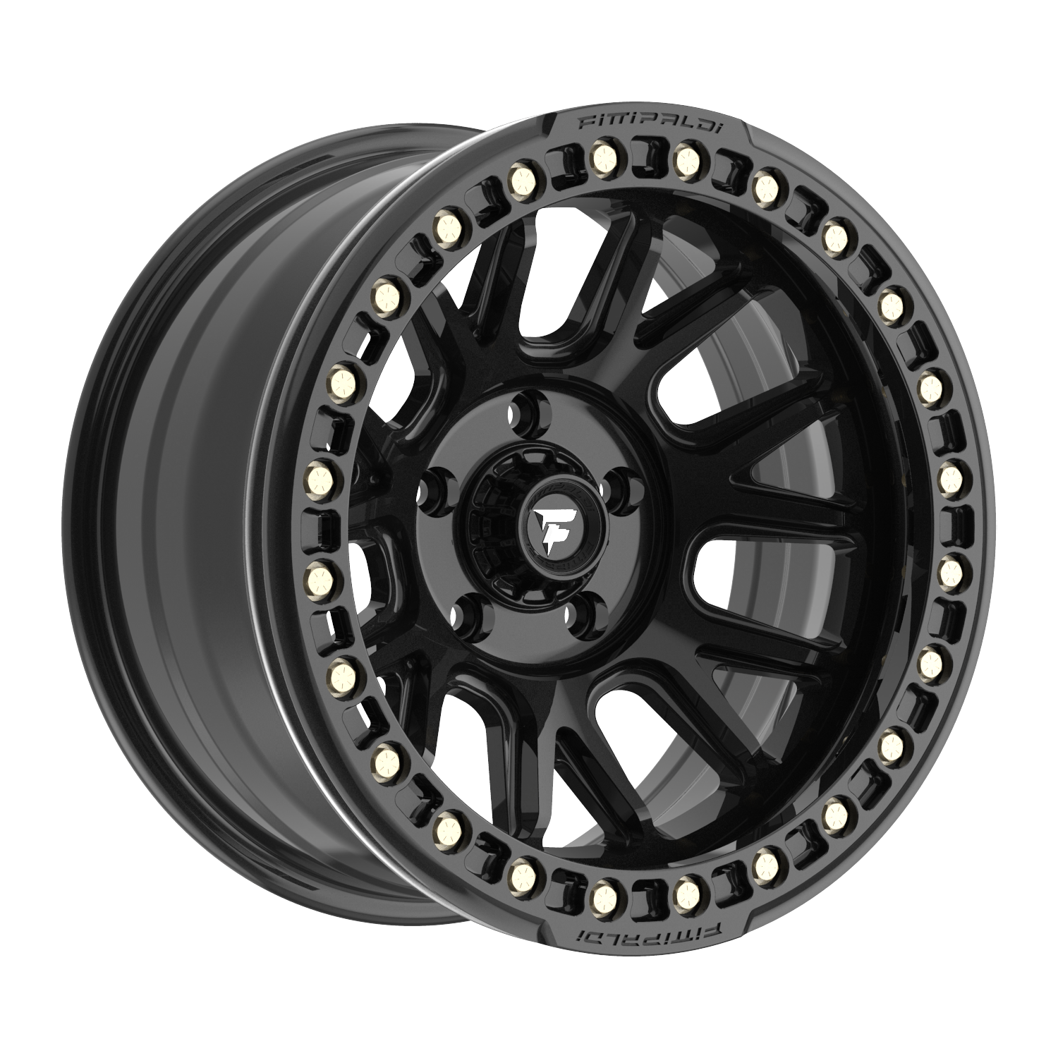 Fittipaldi Off Road FB151B Wheel - Satin Black with Gloss Black Forged Ring