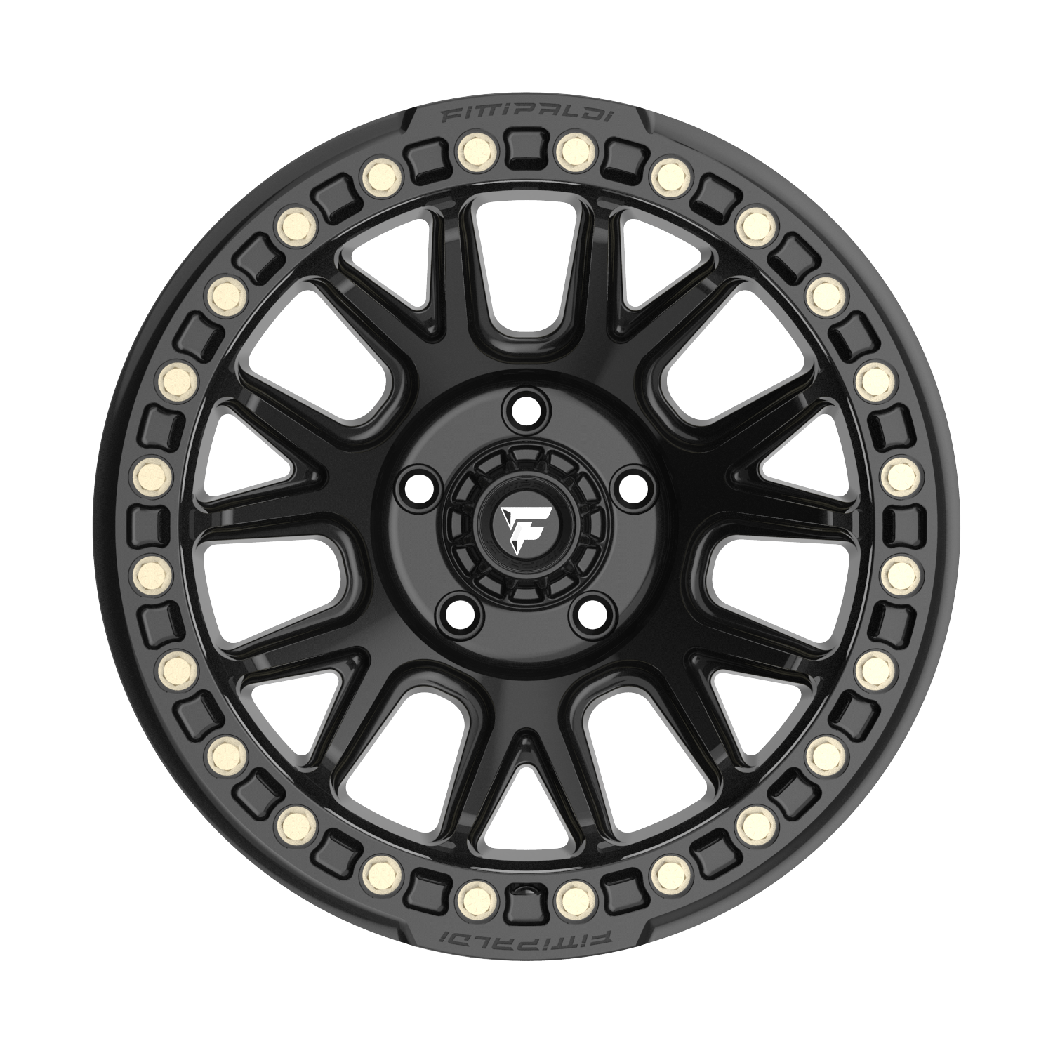 Fittipaldi Off Road FB151B Wheel - Satin Black with Gloss Black Forged Ring