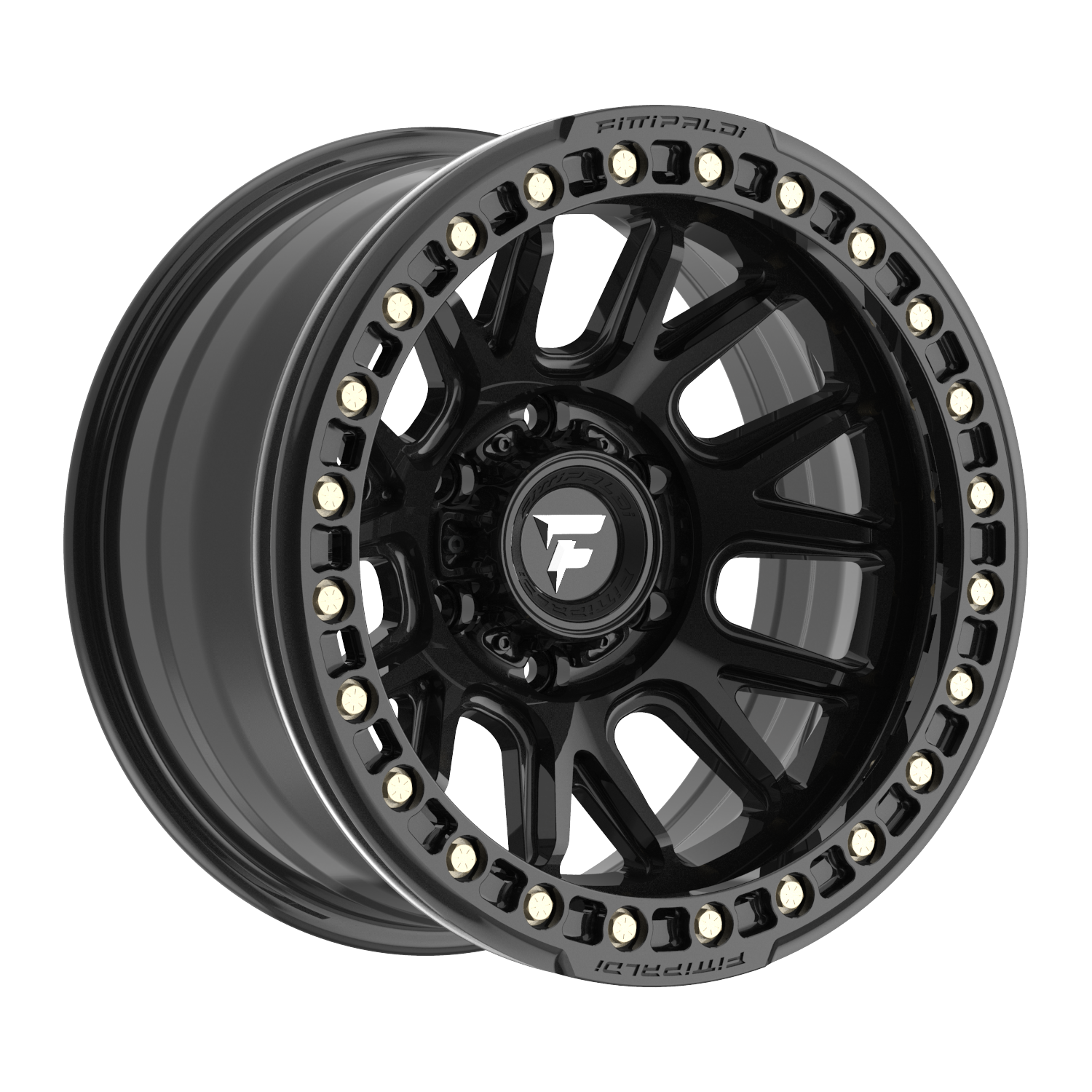 Fittipaldi Off Road FB151B Wheel - Satin Black with Gloss Black Forged Ring