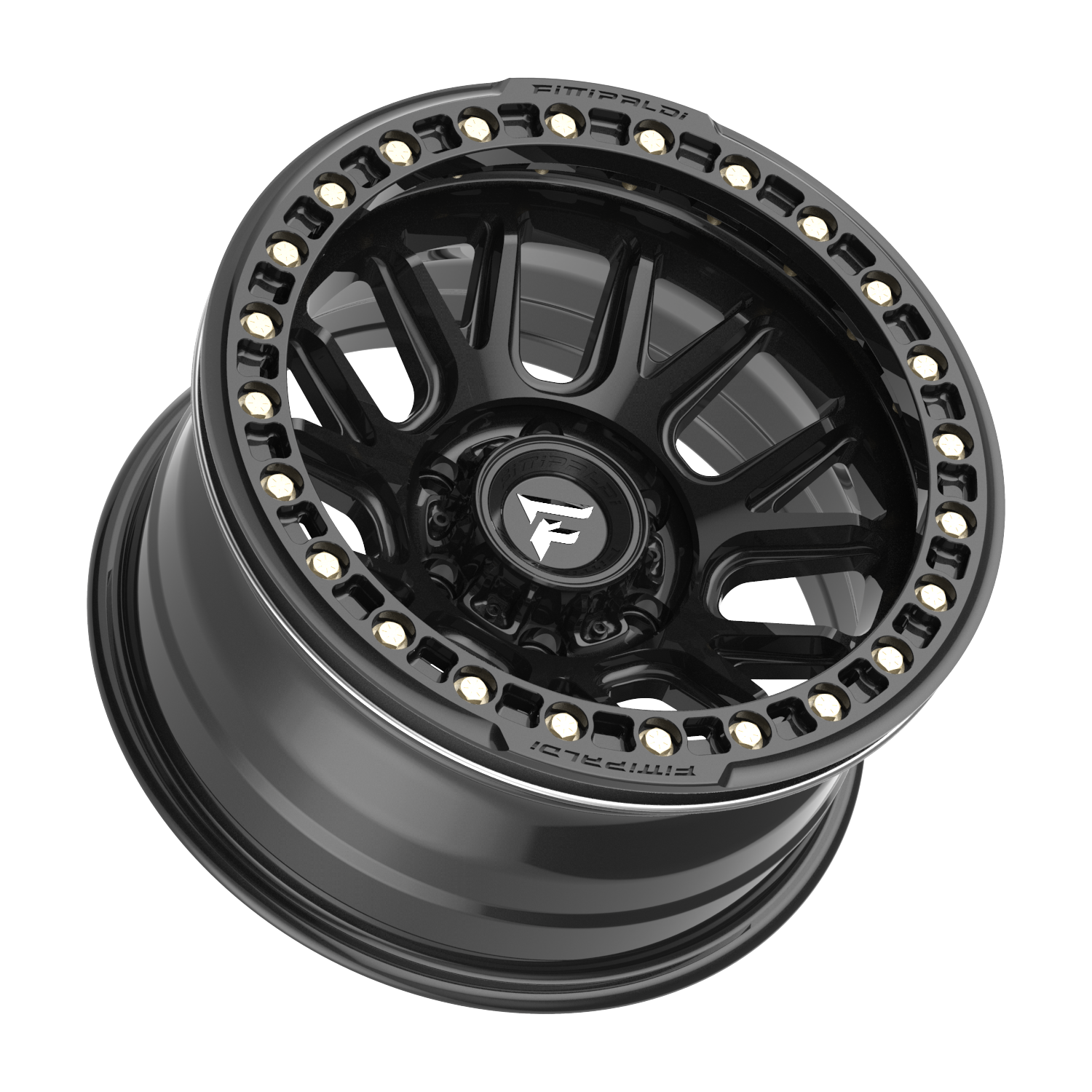 Fittipaldi Off Road FB151B Wheel - Satin Black with Gloss Black Forged Ring