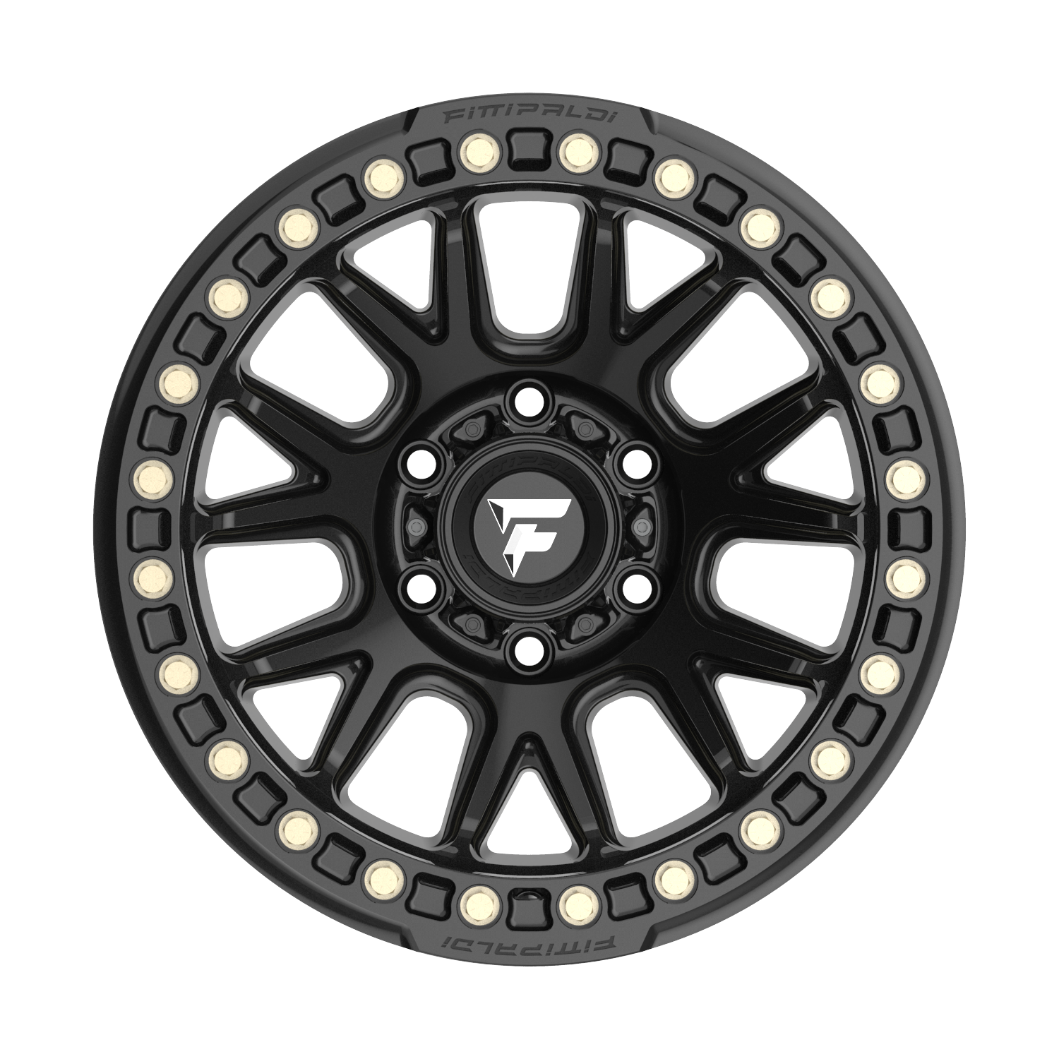 Fittipaldi Off Road FB151B Wheel - Satin Black with Gloss Black Forged Ring
