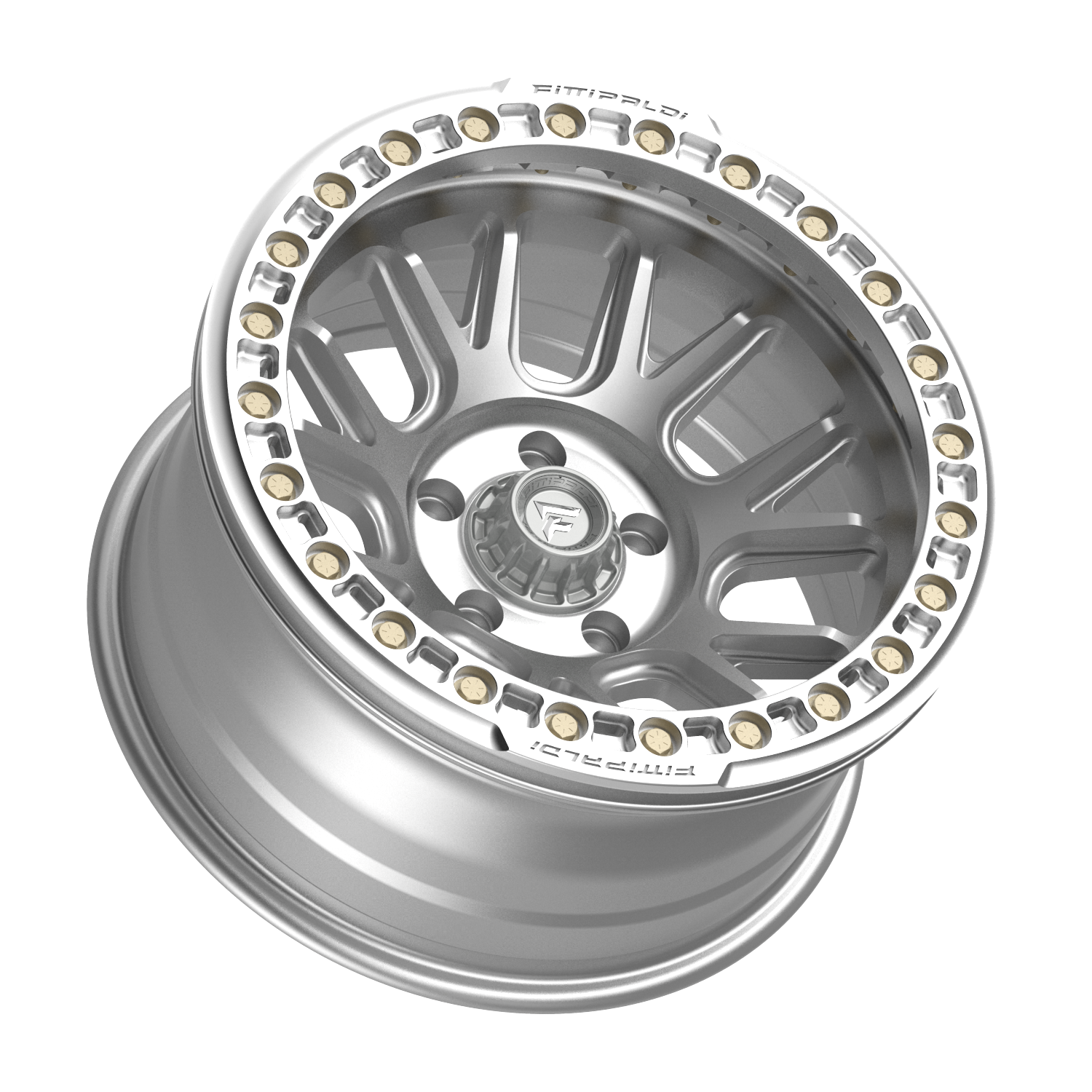 Fittipaldi Off Road FB151M Wheel - Gloss Silver Machined with Machined Ring