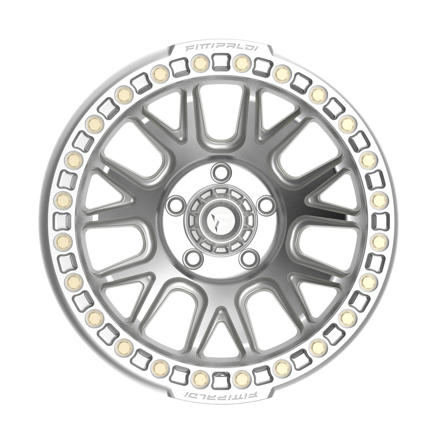 Fittipaldi Off Road FB151M Wheel - Gloss Silver Machined with Machined Ring