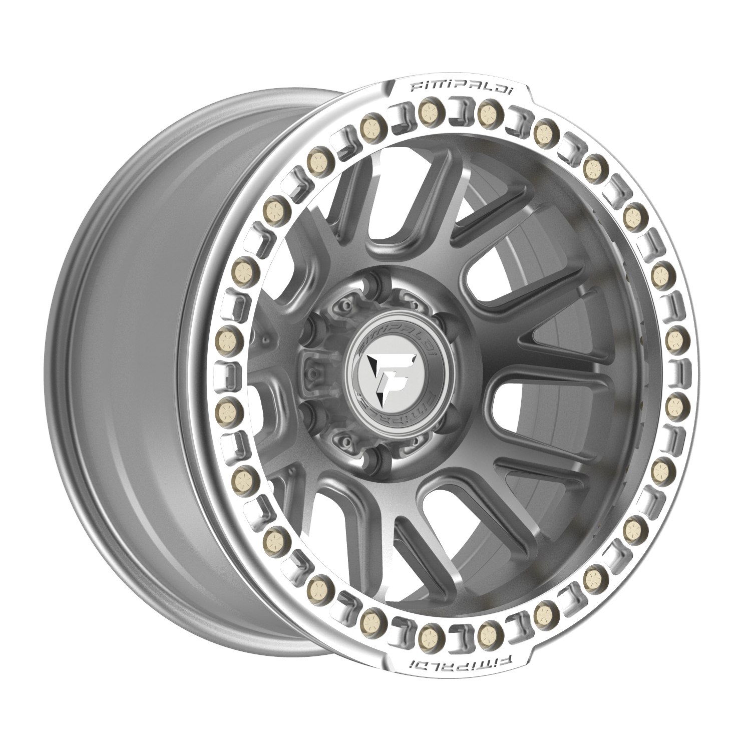 Fittipaldi Off Road FB151M Wheel - Gloss Silver Machined with Machined Ring