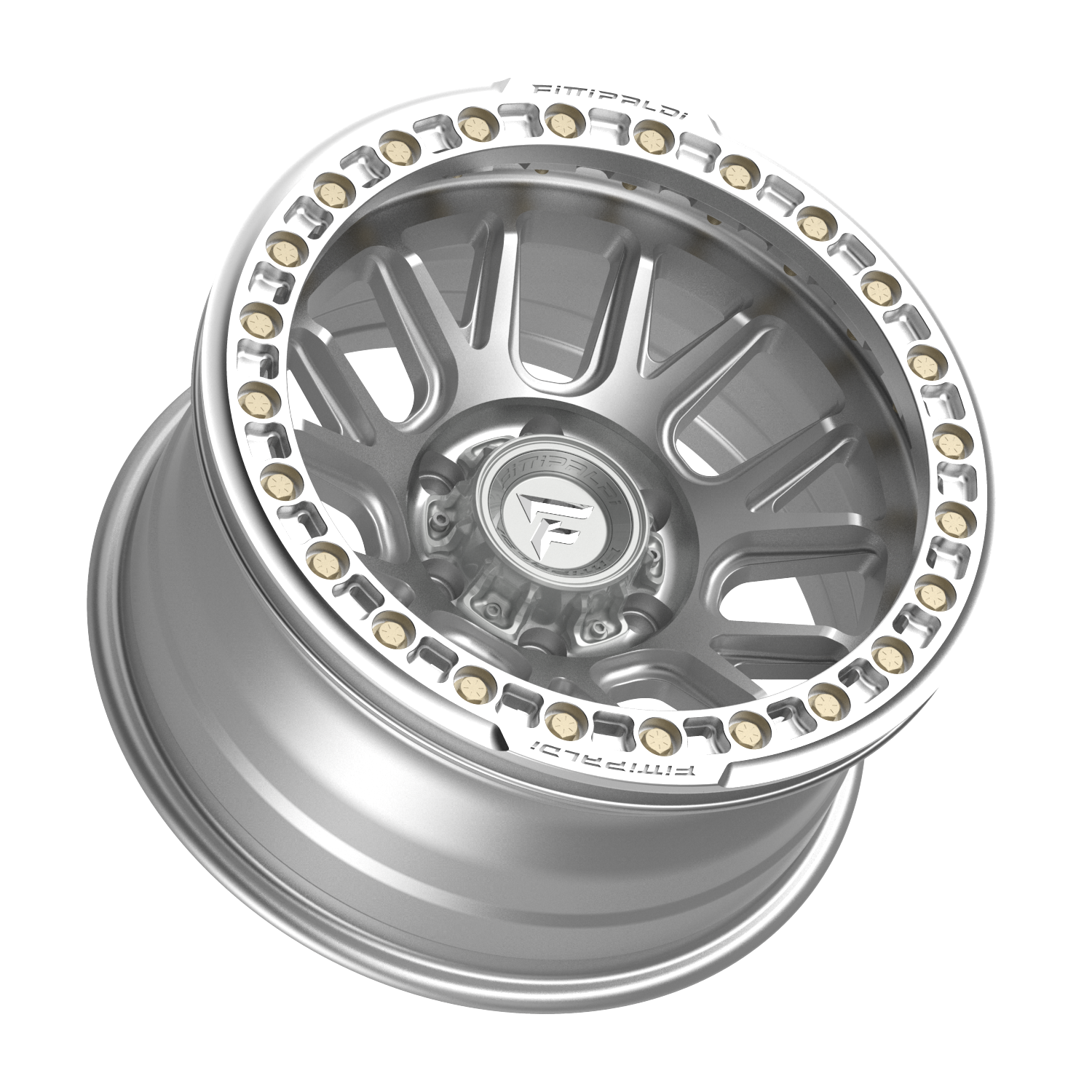 Fittipaldi Off Road FB151M Wheel - Gloss Silver Machined with Machined Ring