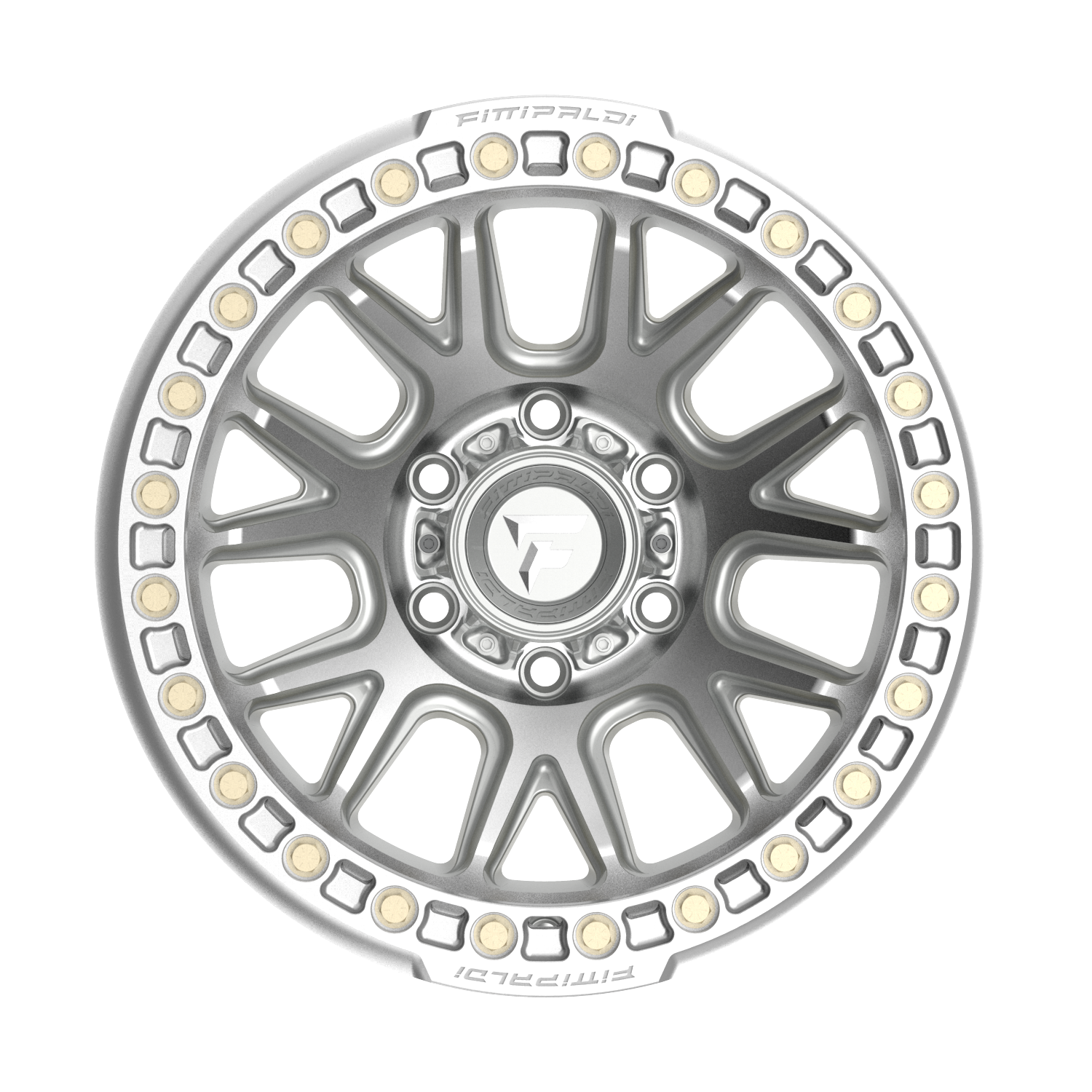 Fittipaldi Off Road FB151M Wheel - Gloss Silver Machined with Machined Ring