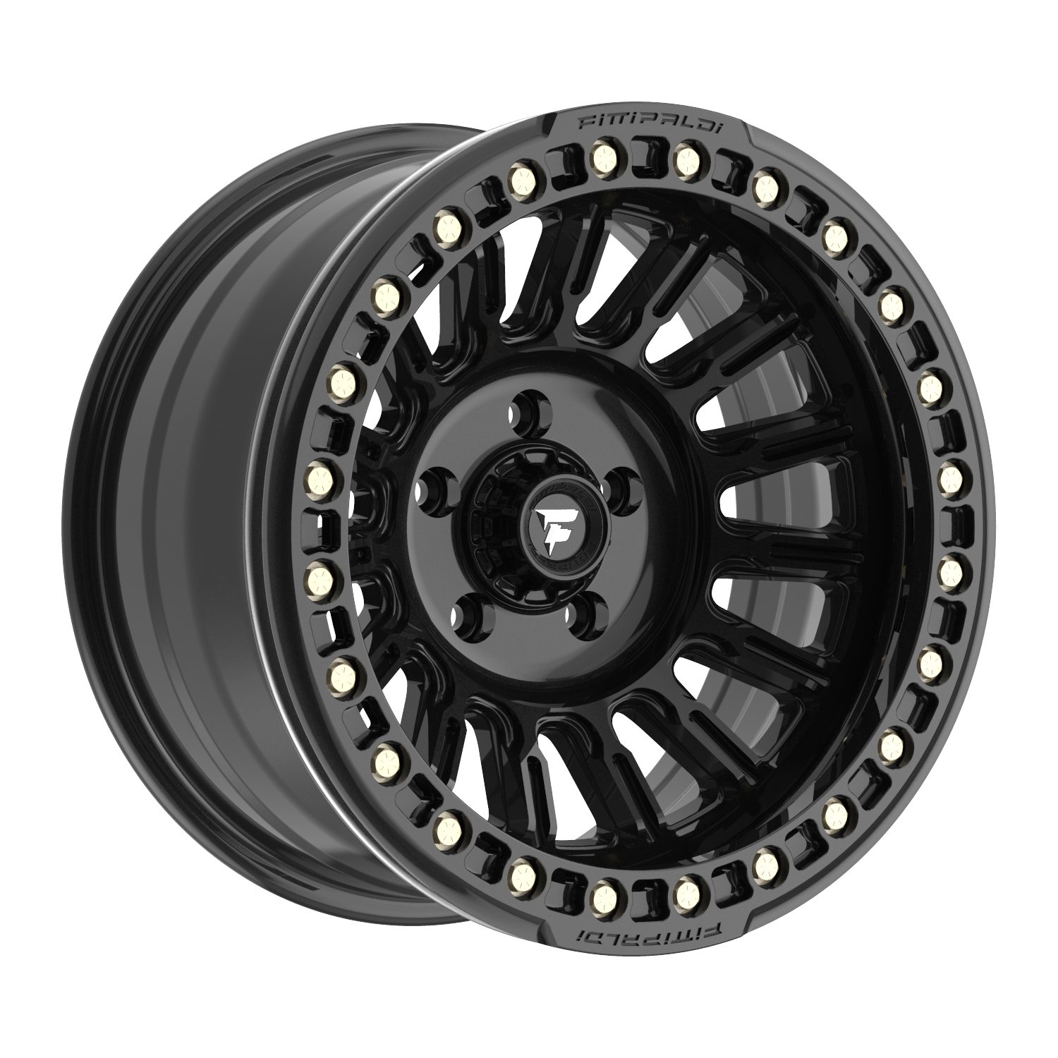 Fittipaldi Off Road FB152B Wheel - Satin Black with Gloss Black Forged Ring