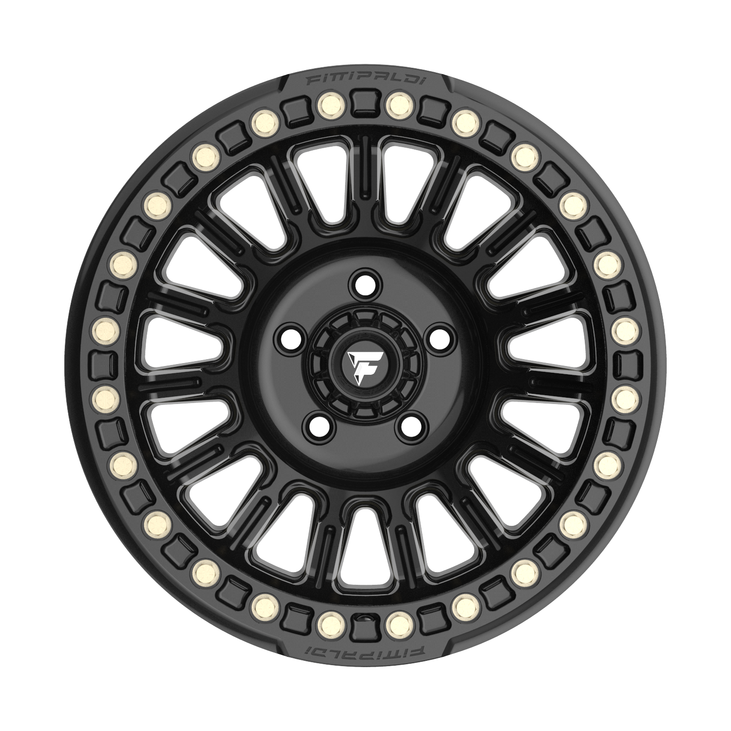 Fittipaldi Off Road FB152B Wheel - Satin Black with Gloss Black Forged Ring