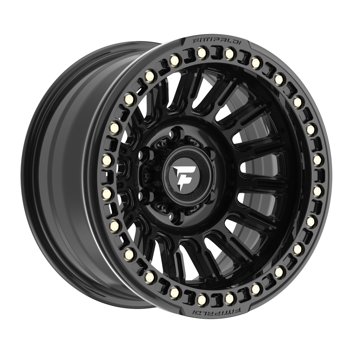 Fittipaldi Off Road FB152B Wheel - Satin Black with Gloss Black Forged Ring