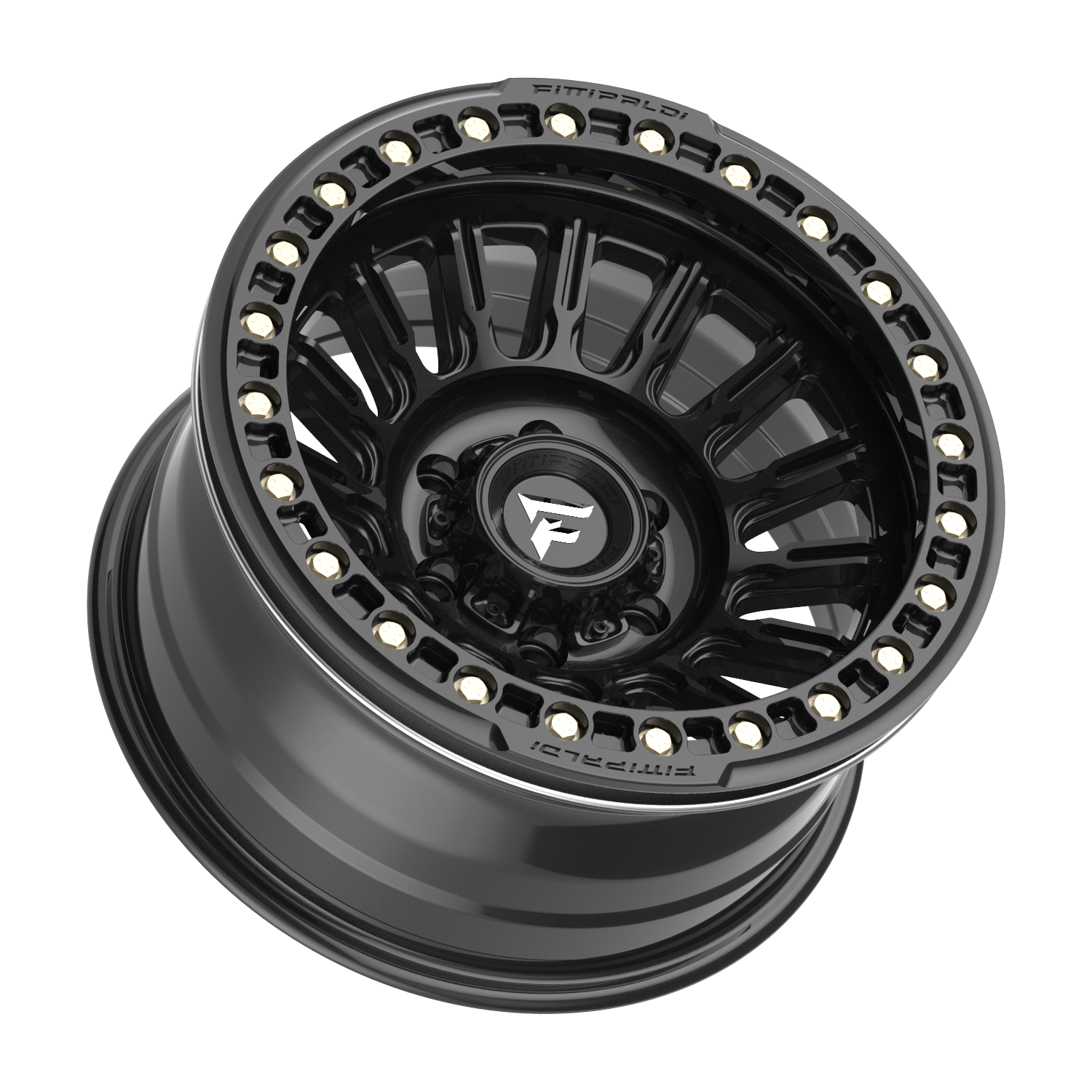 Fittipaldi Off Road FB152B Wheel - Satin Black with Gloss Black Forged Ring
