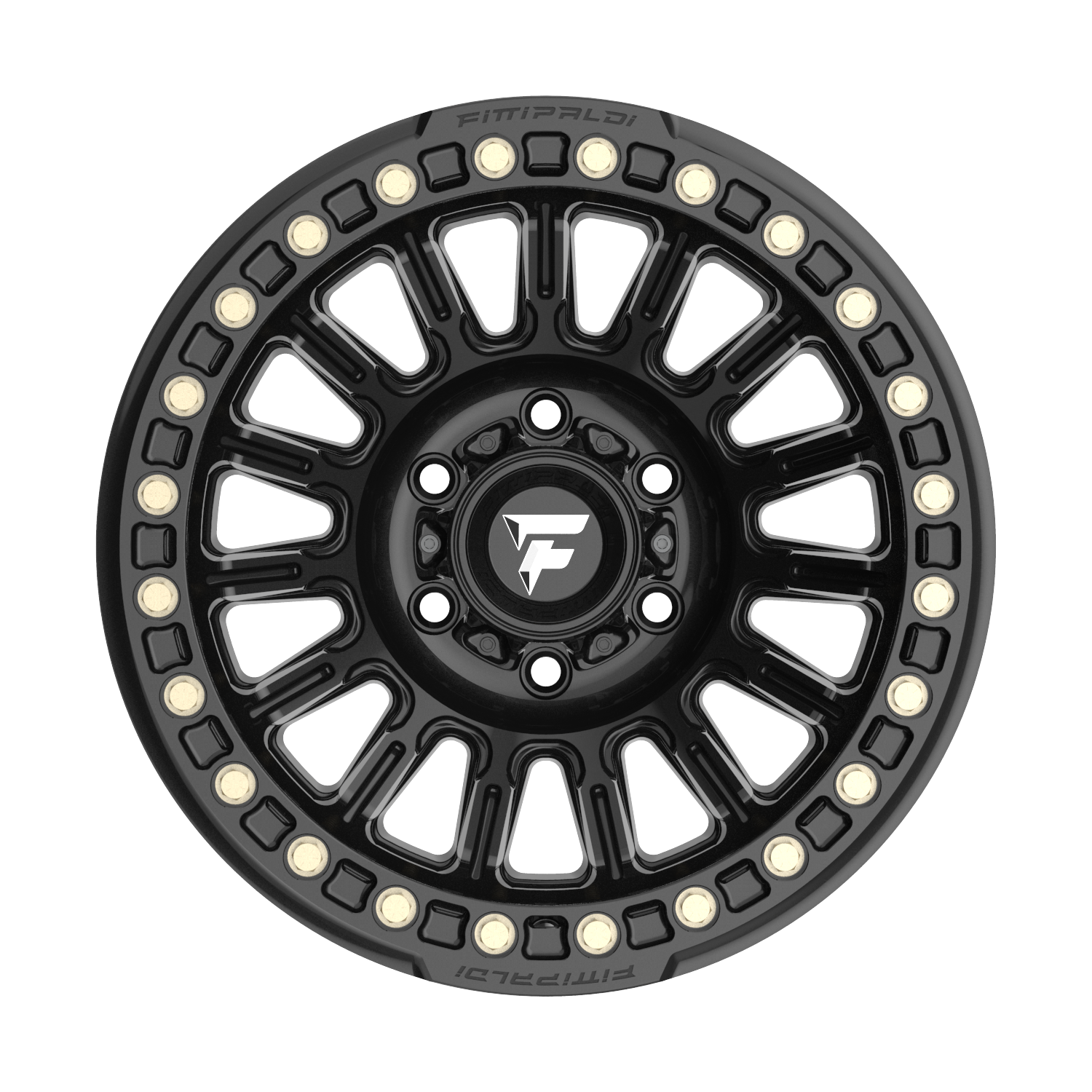 Fittipaldi Off Road FB152B Wheel - Satin Black with Gloss Black Forged Ring