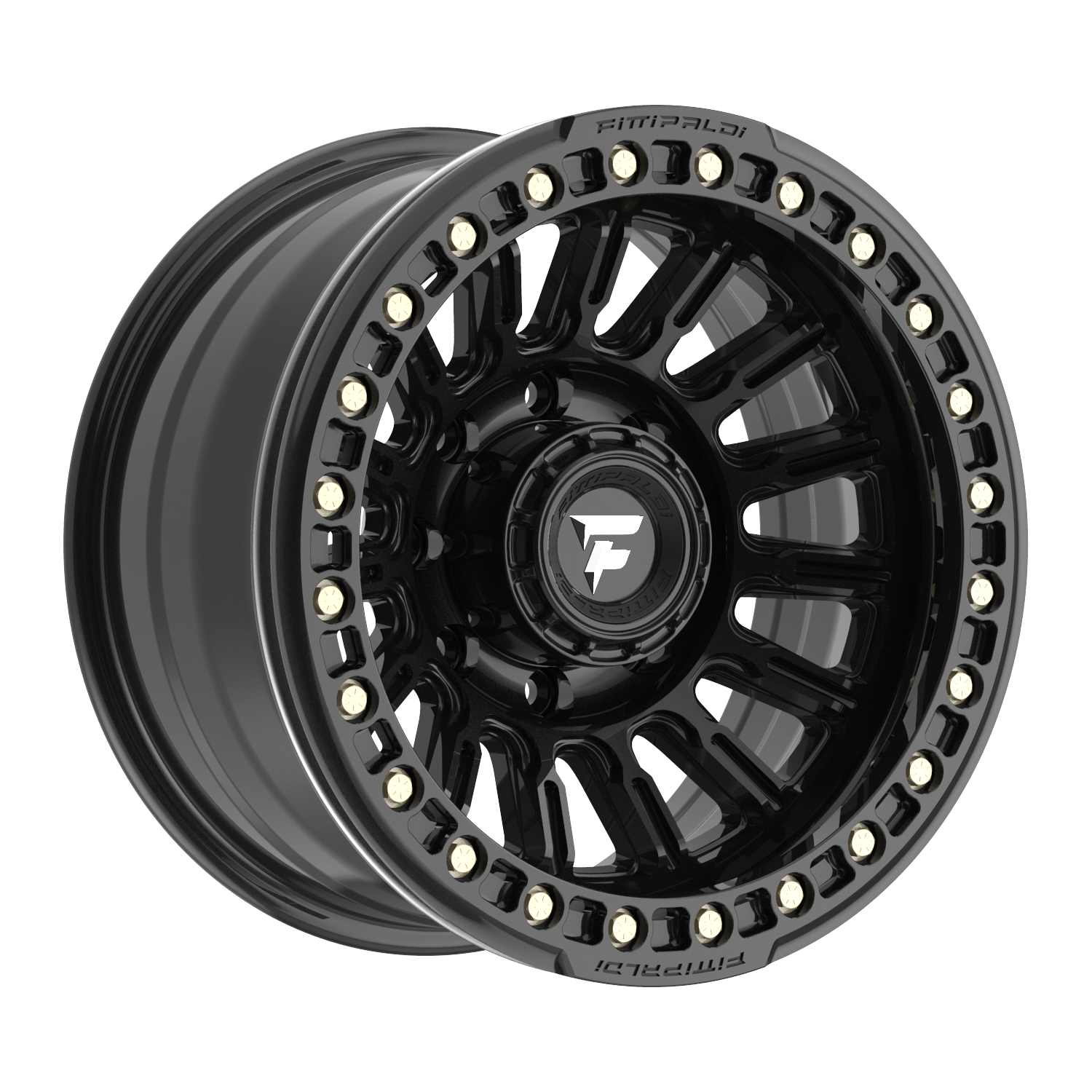 Fittipaldi Off Road FB152B Wheel - Satin Black with Gloss Black Forged Ring