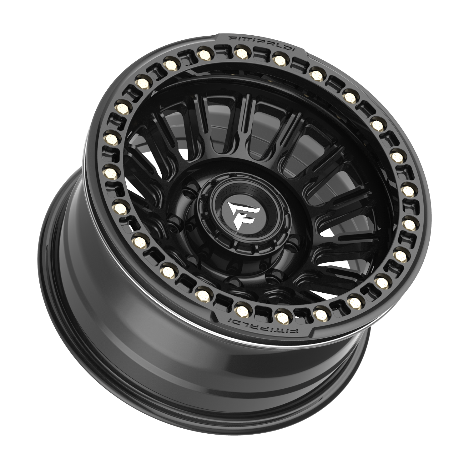 Fittipaldi Off Road FB152B Wheel - Satin Black with Gloss Black Forged Ring
