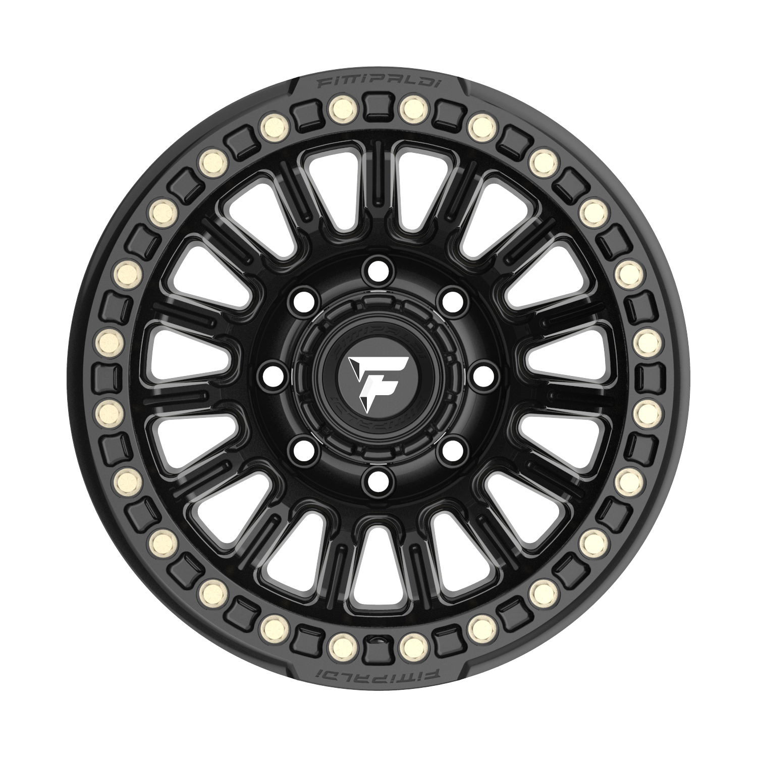 Fittipaldi Off Road FB152B Wheel - Satin Black with Gloss Black Forged Ring