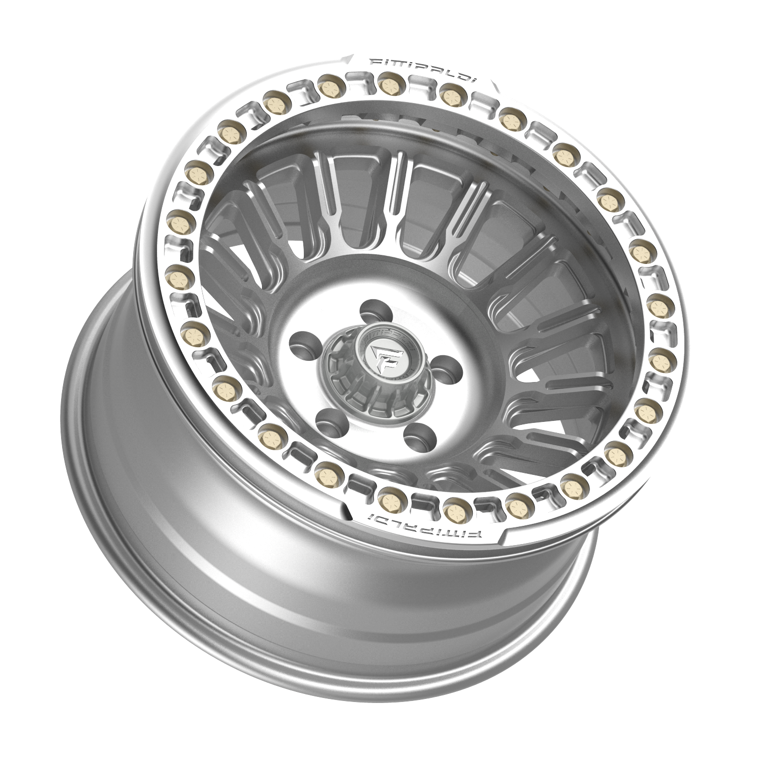 Fittipaldi Off Road FB152M Wheel - Gloss Silver Machined with Machined Ring