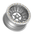 Fittipaldi Off Road FB152M Wheel - Gloss Silver Machined with Machined Ring