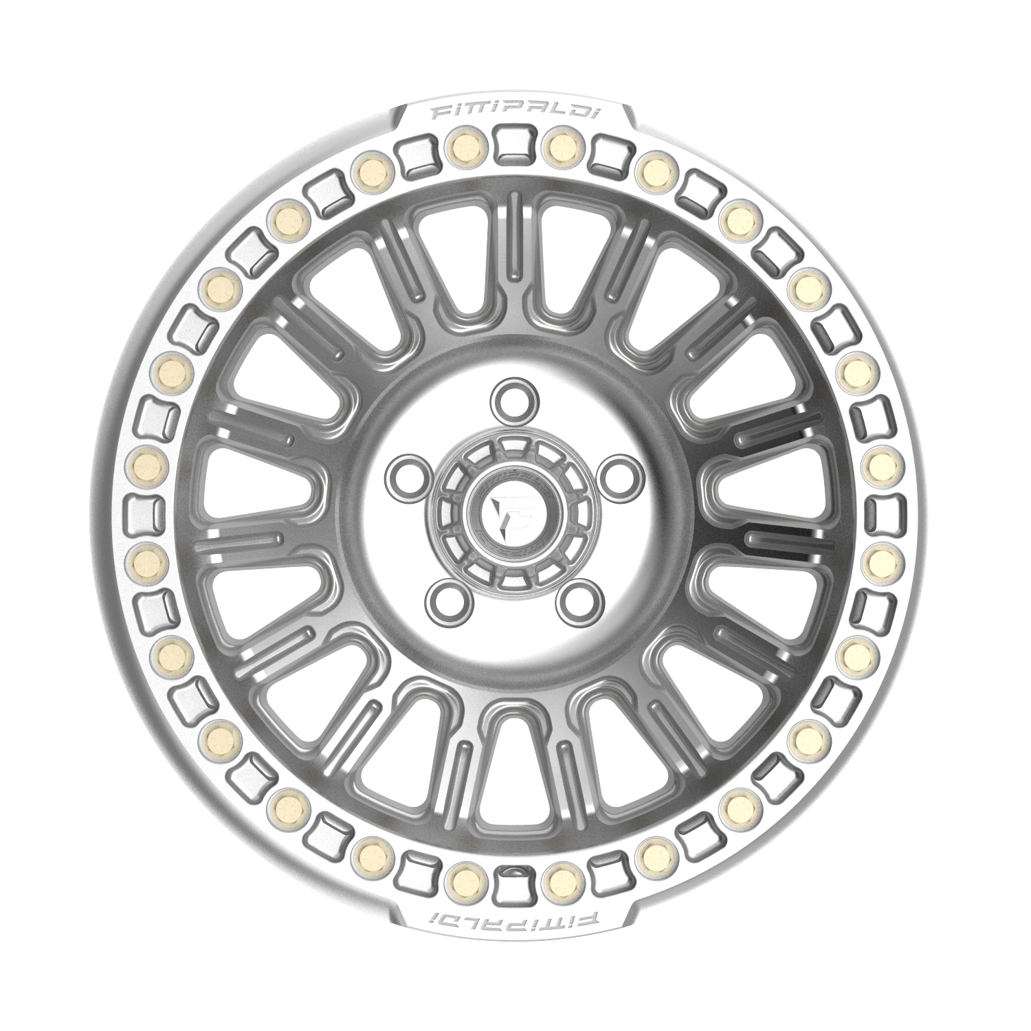 Fittipaldi Off Road FB152M Wheel - Gloss Silver Machined with Machined Ring