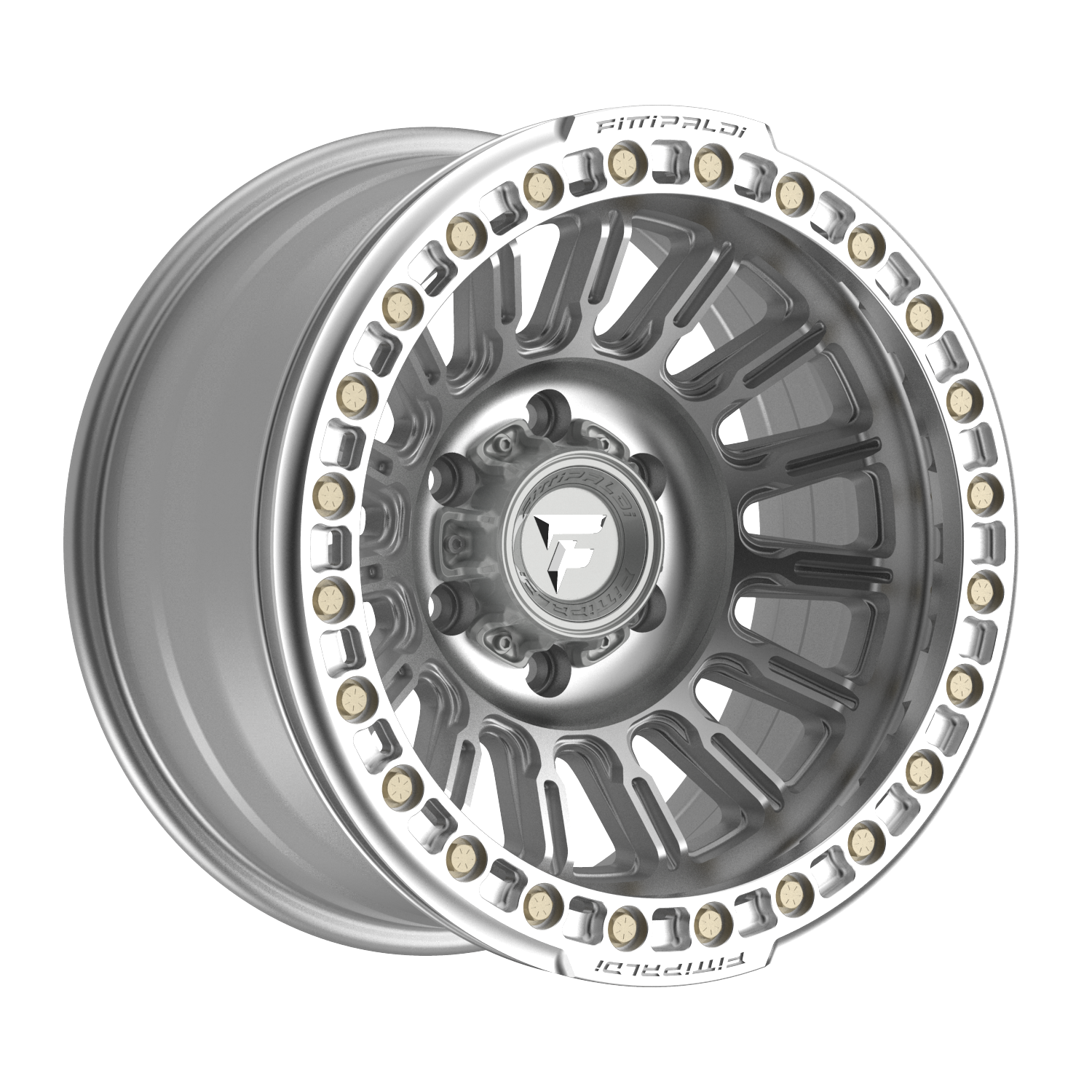 Fittipaldi Off Road FB152M Wheel - Gloss Silver Machined with Machined Ring