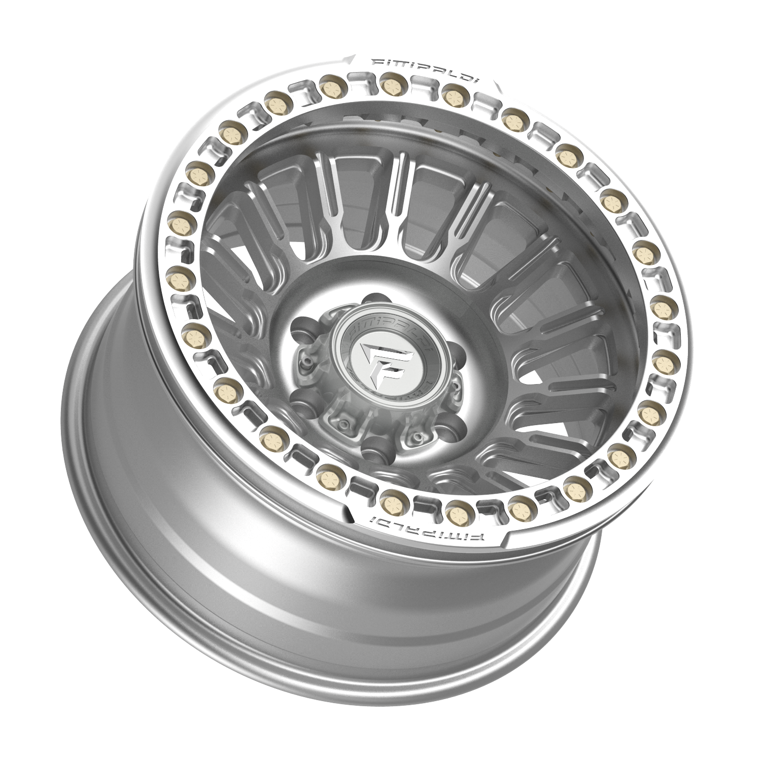 Fittipaldi Off Road FB152M Wheel - Gloss Silver Machined with Machined Ring