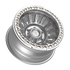 Fittipaldi Off Road FB152M Wheel - Gloss Silver Machined with Machined Ring
