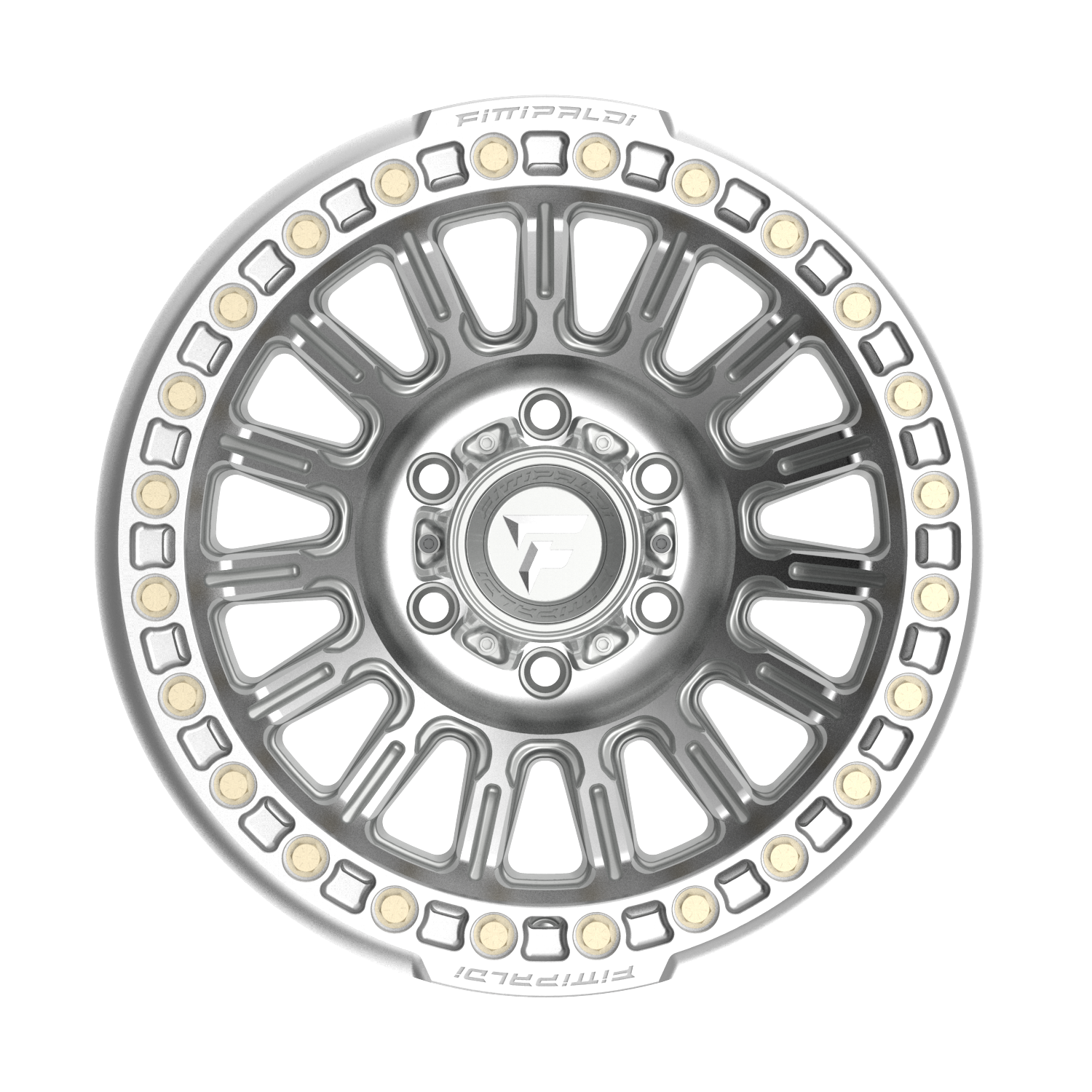 Fittipaldi Off Road FB152M Wheel - Gloss Silver Machined with Machined Ring