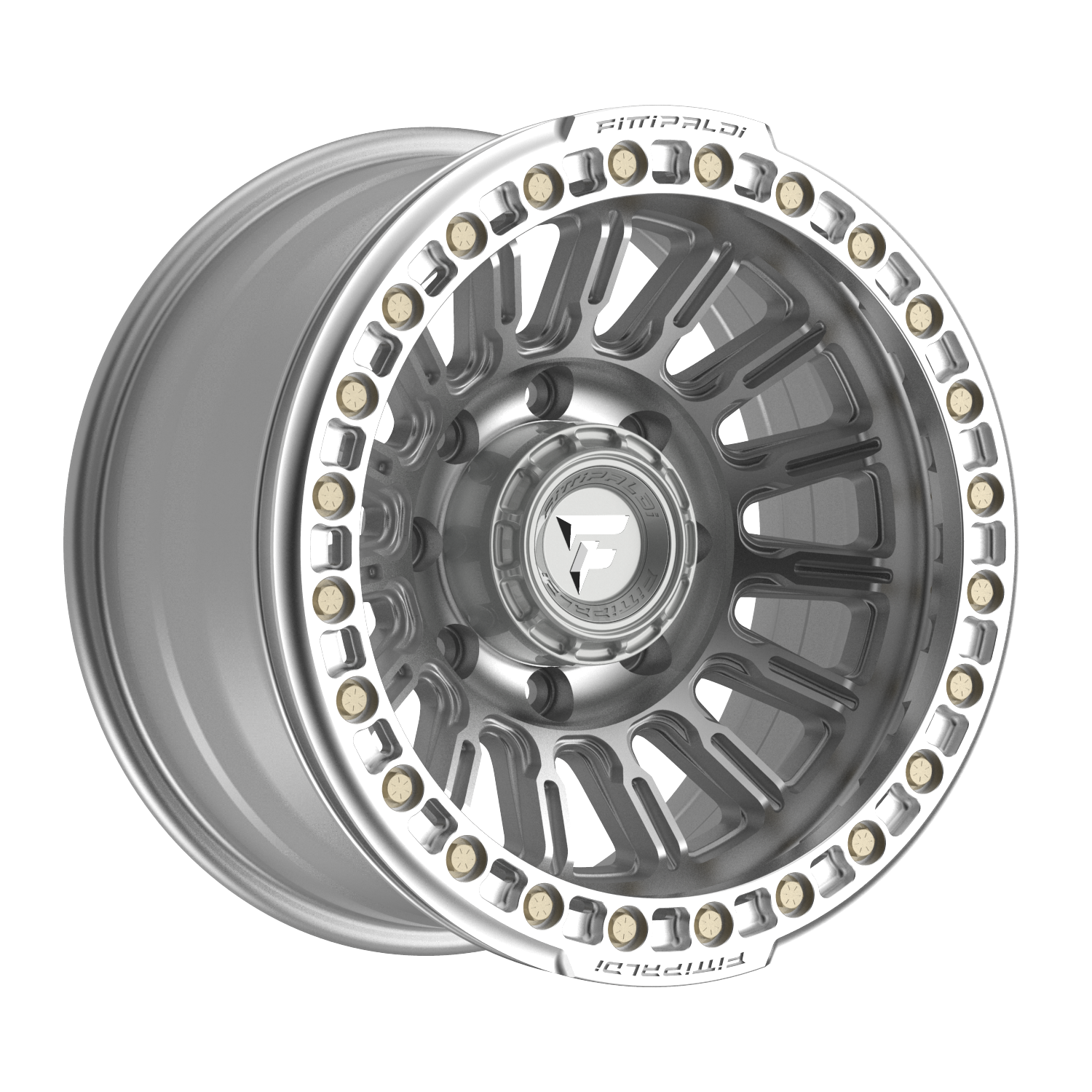 Fittipaldi Off Road FB152M Wheel - Gloss Silver Machined with Machined Ring