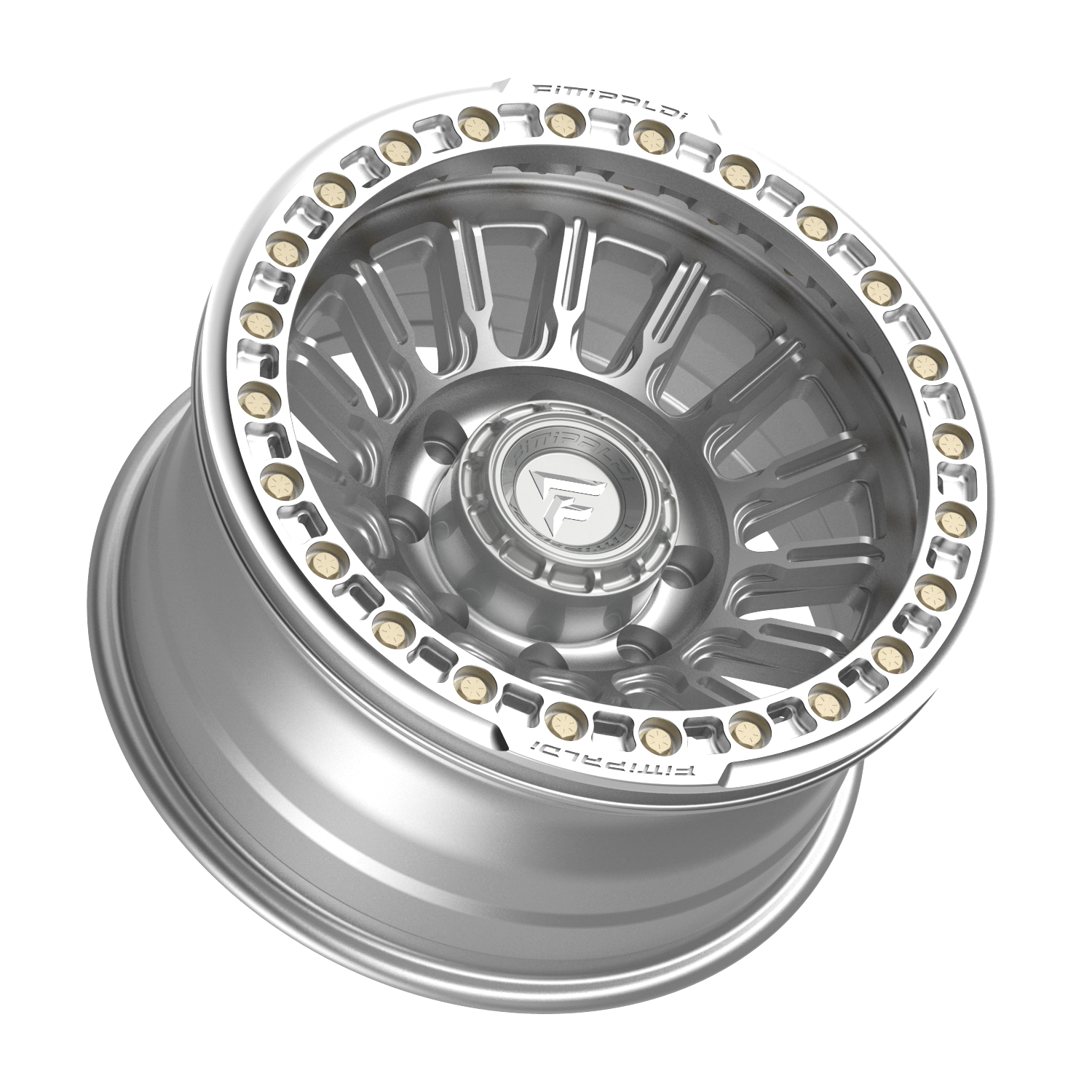 Fittipaldi Off Road FB152M Wheel - Gloss Silver Machined with Machined Ring