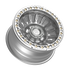 Fittipaldi Off Road FB152M Wheel - Gloss Silver Machined with Machined Ring