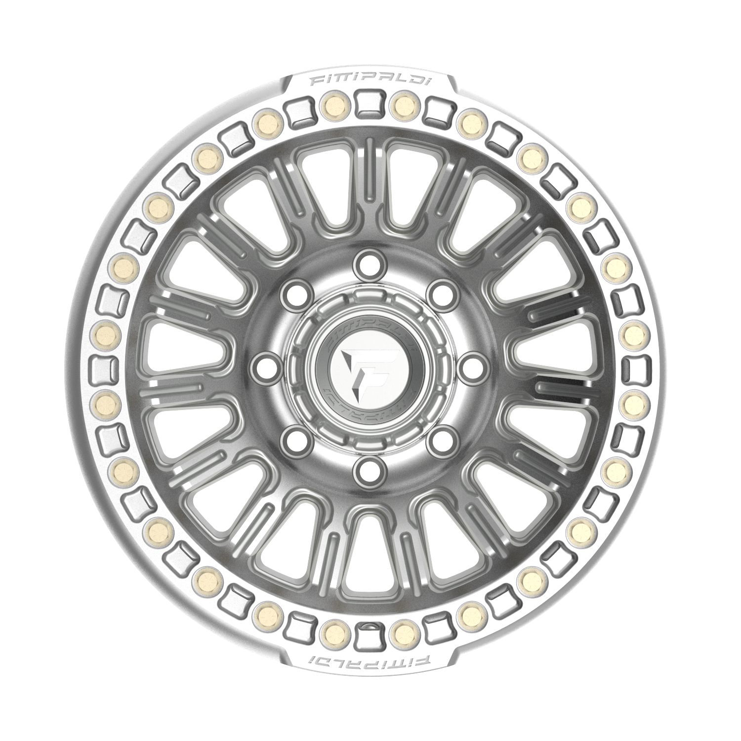 Fittipaldi Off Road FB152M Wheel - Gloss Silver Machined with Machined Ring