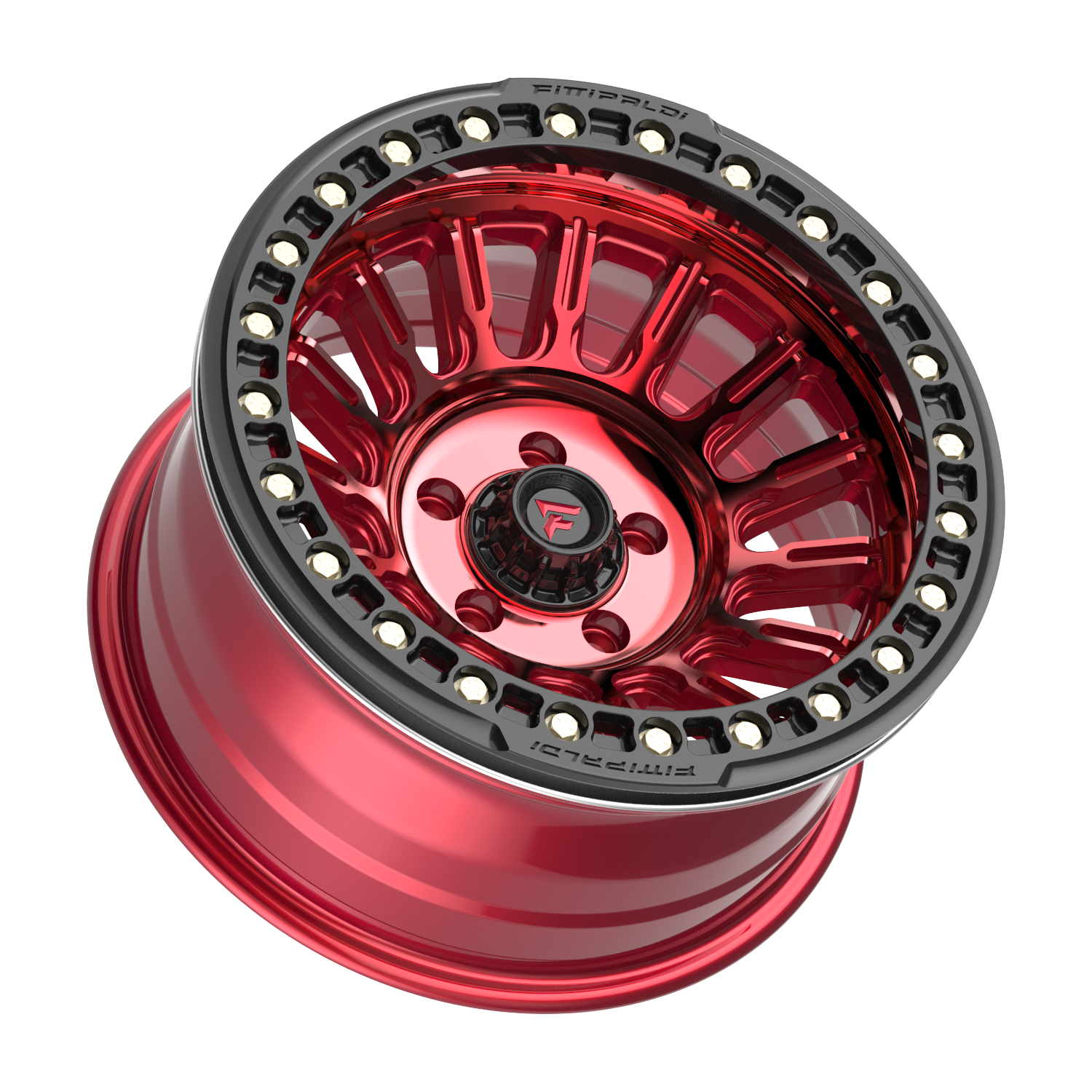 Fittipaldi Off Road FB152R Wheel - Gloss Red Machined with Red Tint and Gloss Black Ring