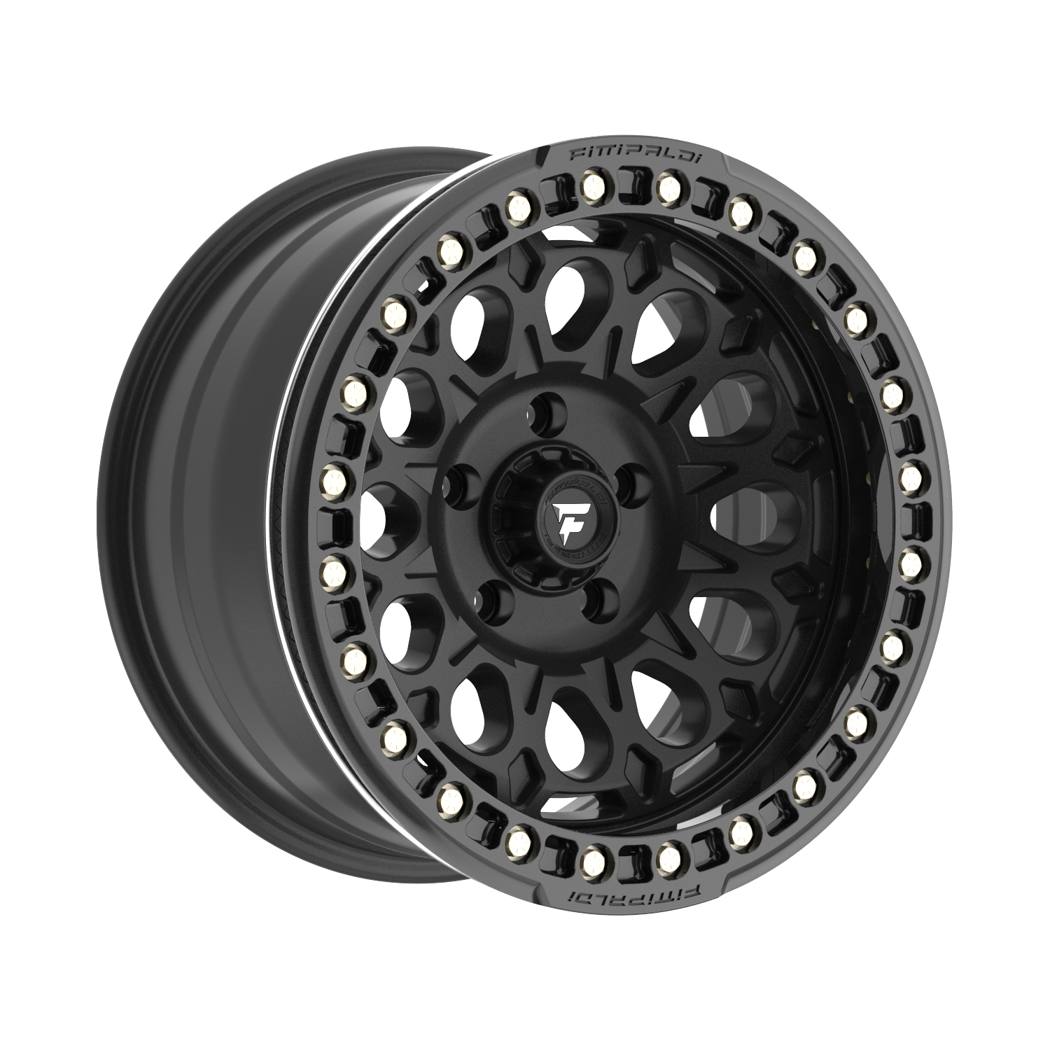 Fittipaldi Off Road FB153B Wheel - Satin Black with Gloss Black Forged Ring