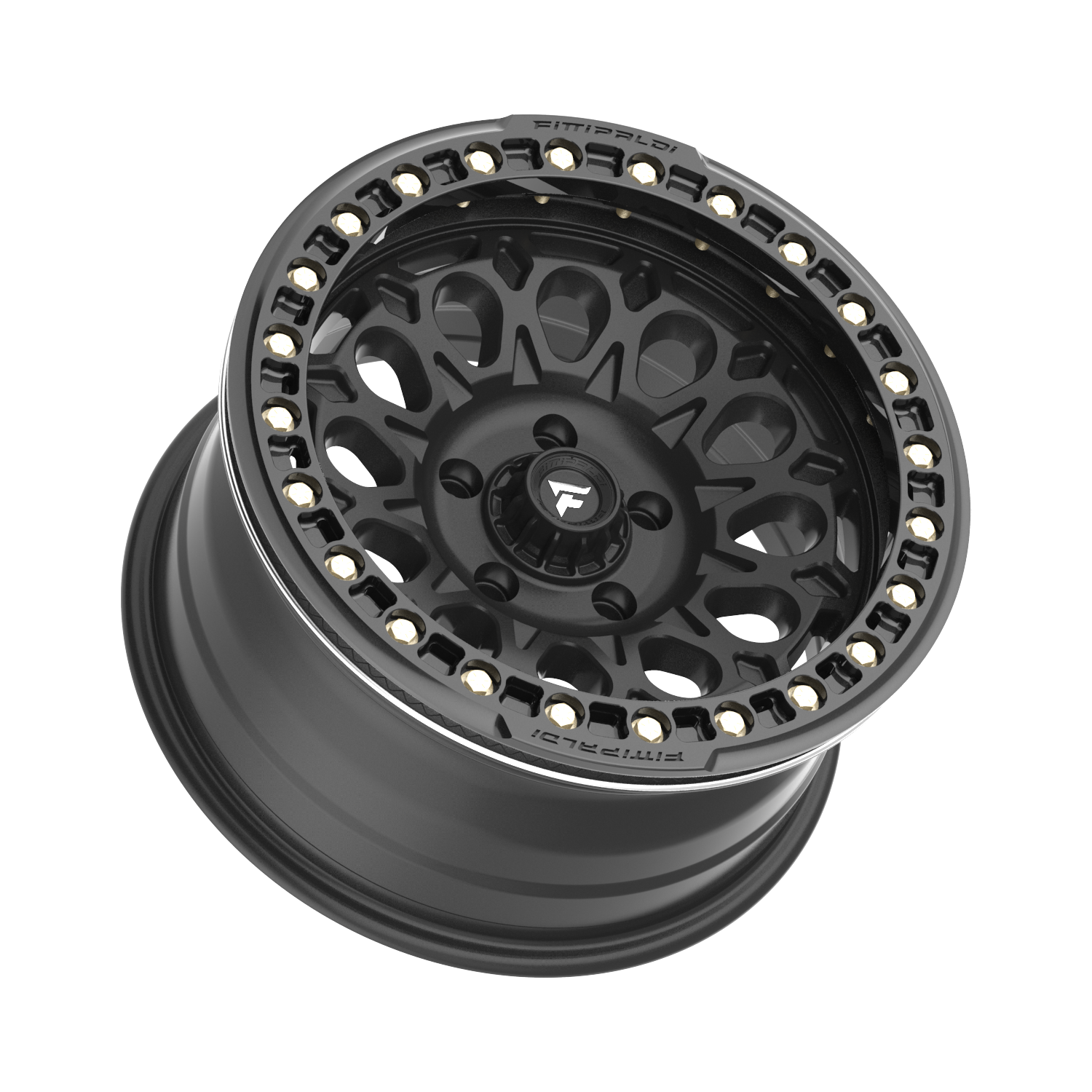 Fittipaldi Off Road FB153B Wheel - Satin Black with Gloss Black Forged Ring