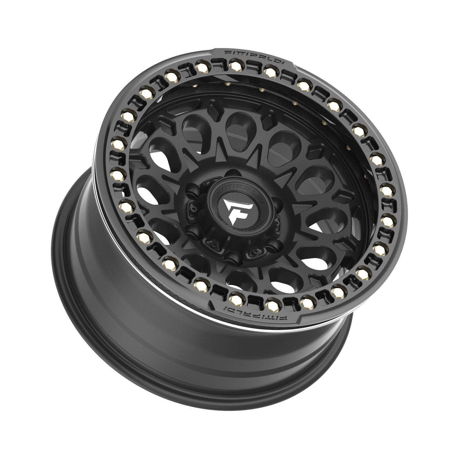 Fittipaldi Off Road FB153B Wheel - Satin Black with Gloss Black Forged Ring