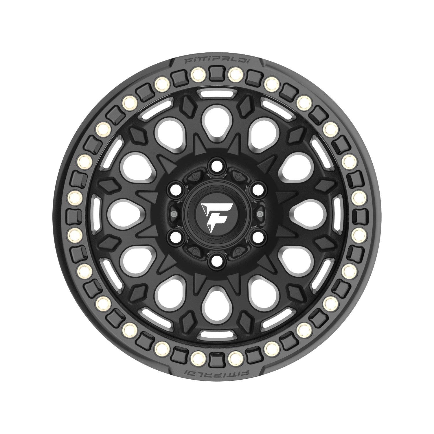 Fittipaldi Off Road FB153B Wheel - Satin Black with Gloss Black Forged Ring