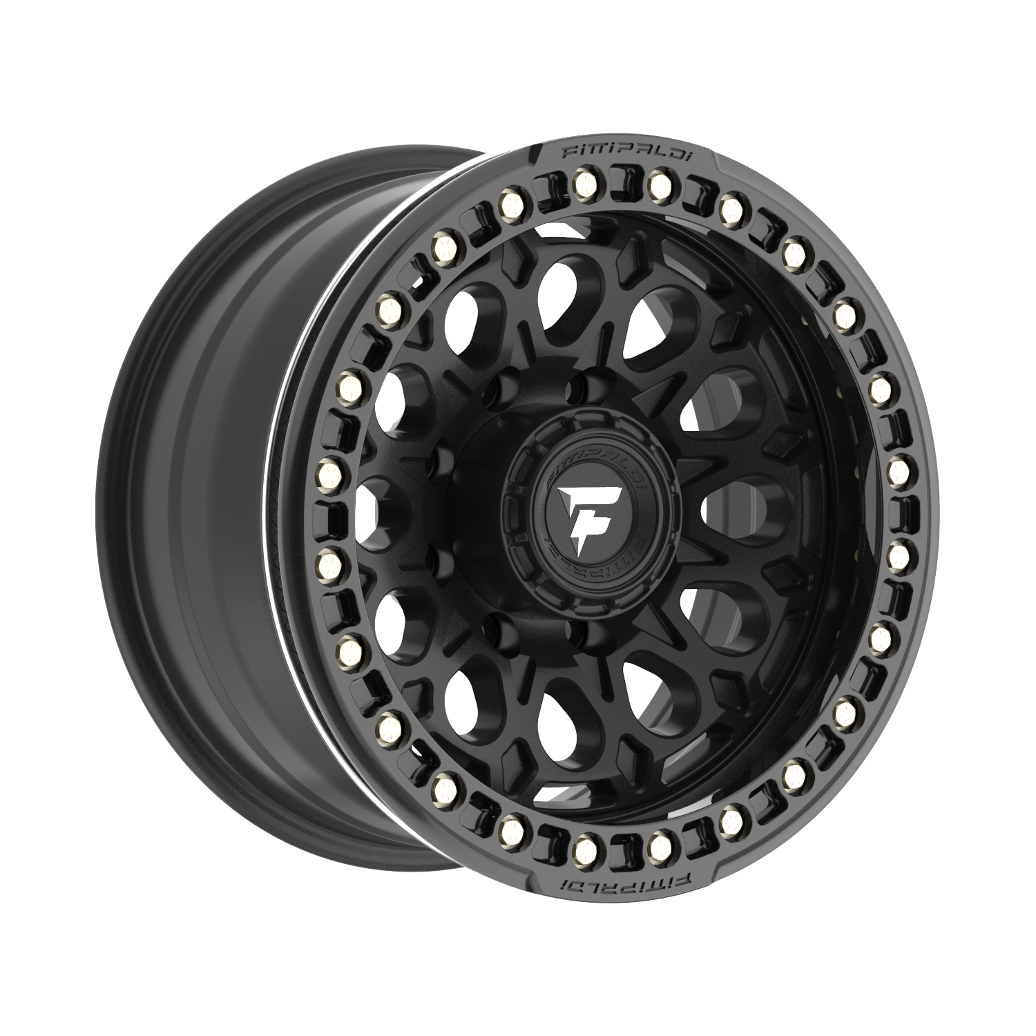 Fittipaldi Off Road FB153B Wheel - Satin Black with Gloss Black Forged Ring