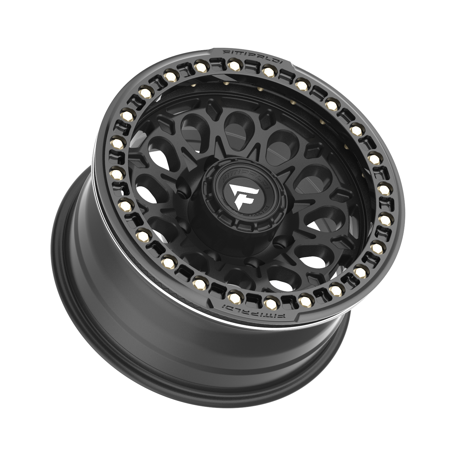 Fittipaldi Off Road FB153B Wheel - Satin Black with Gloss Black Forged Ring