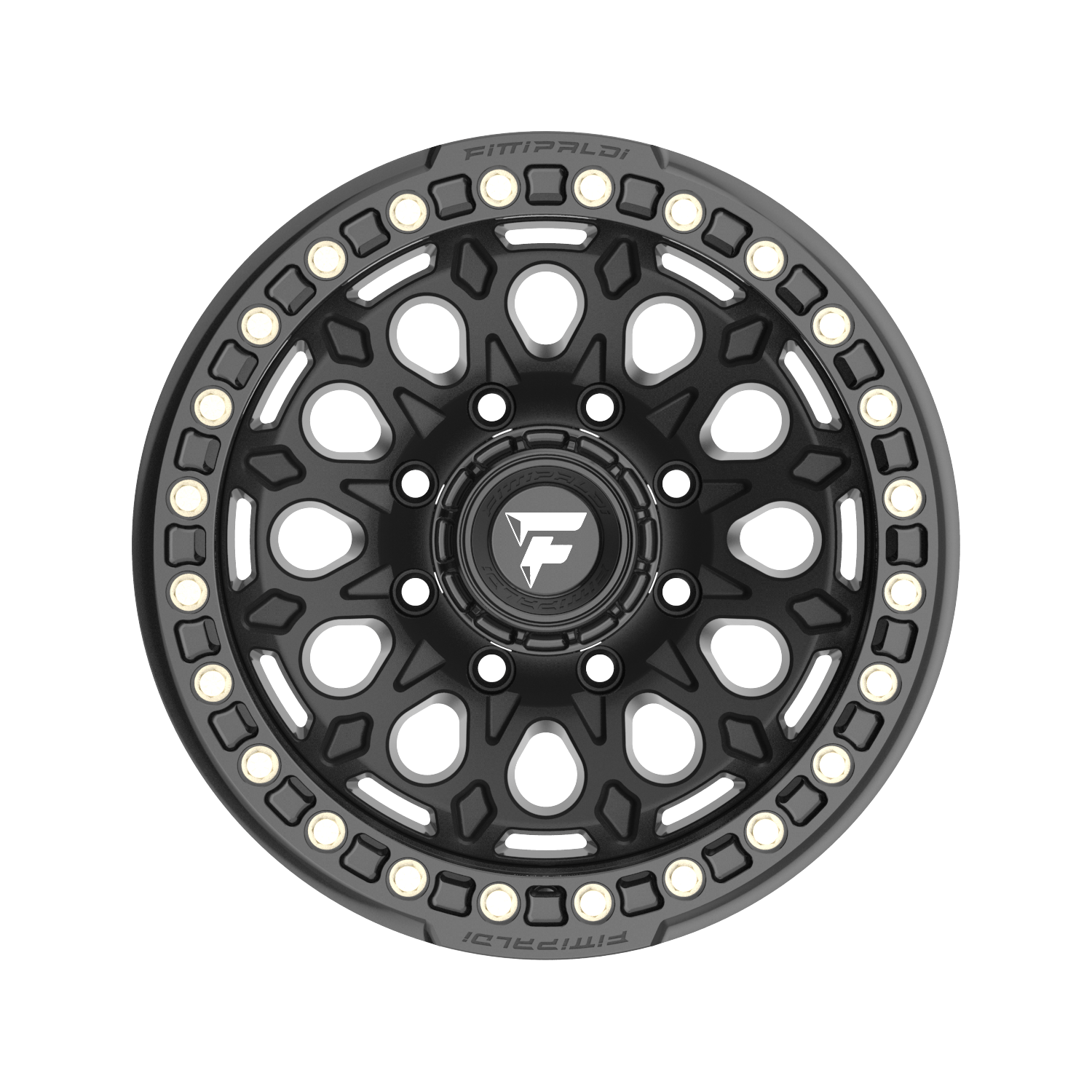 Fittipaldi Off Road FB153B Wheel - Satin Black with Gloss Black Forged Ring