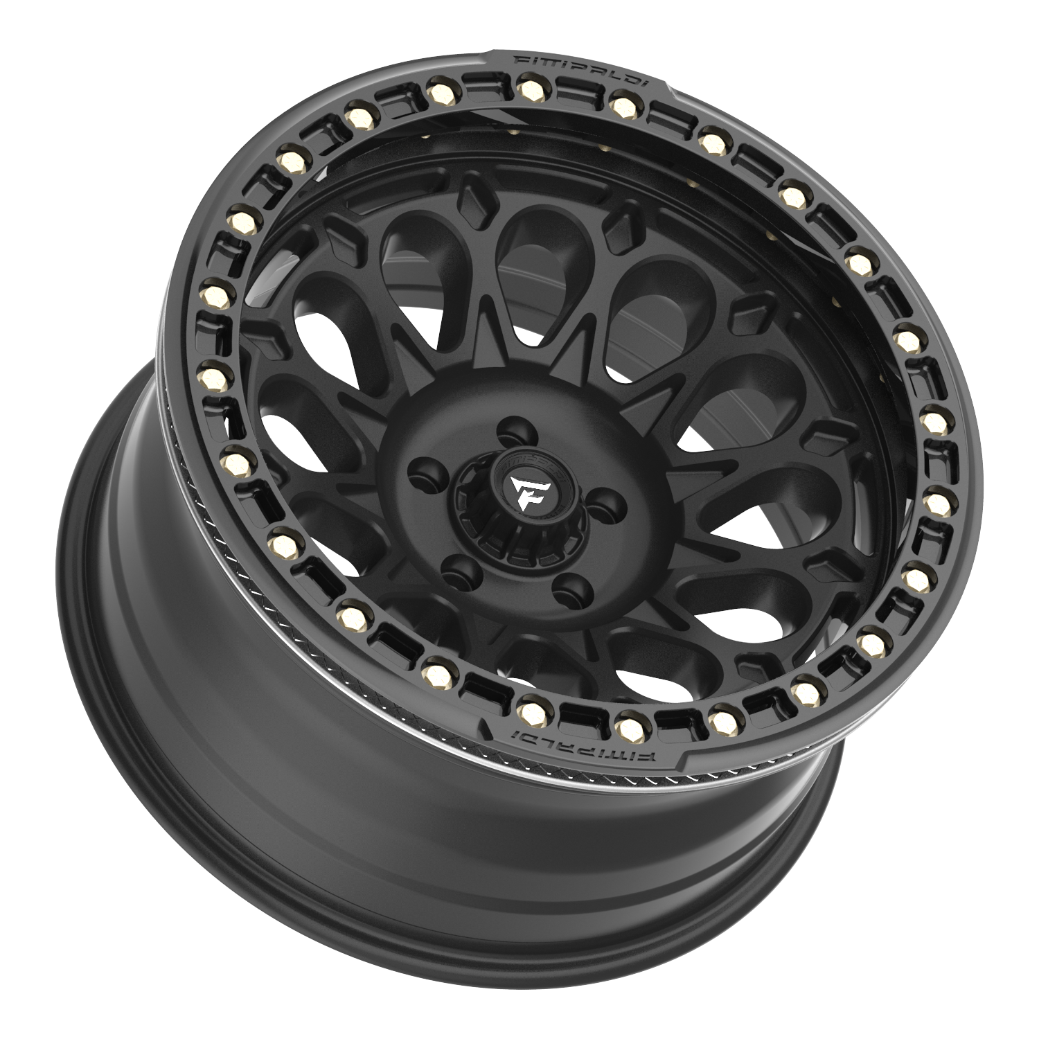 Fittipaldi Off Road FB153B Wheel - Satin Black with Gloss Black Forged Ring