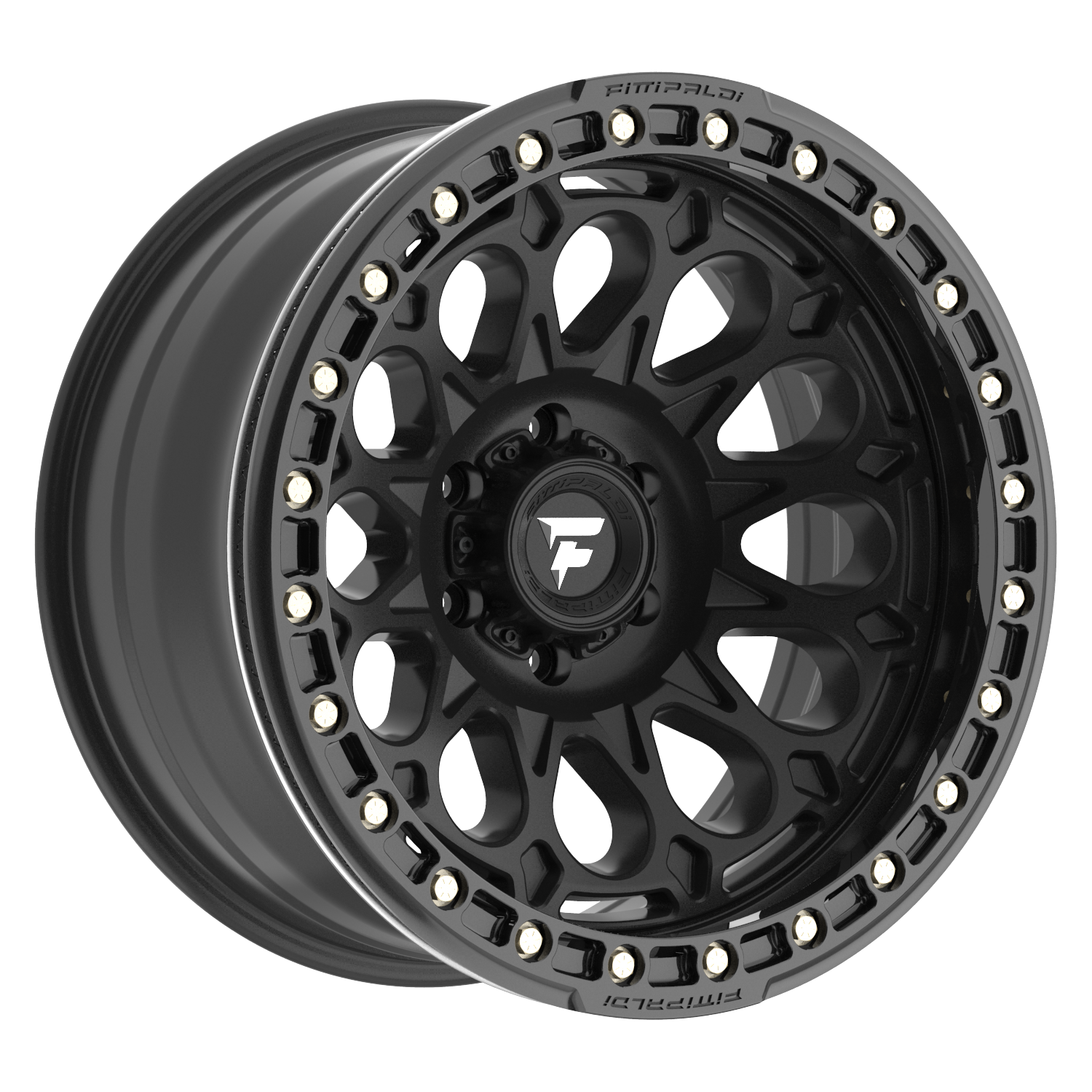 Fittipaldi Off Road FB153B Wheel - Satin Black with Gloss Black Forged Ring